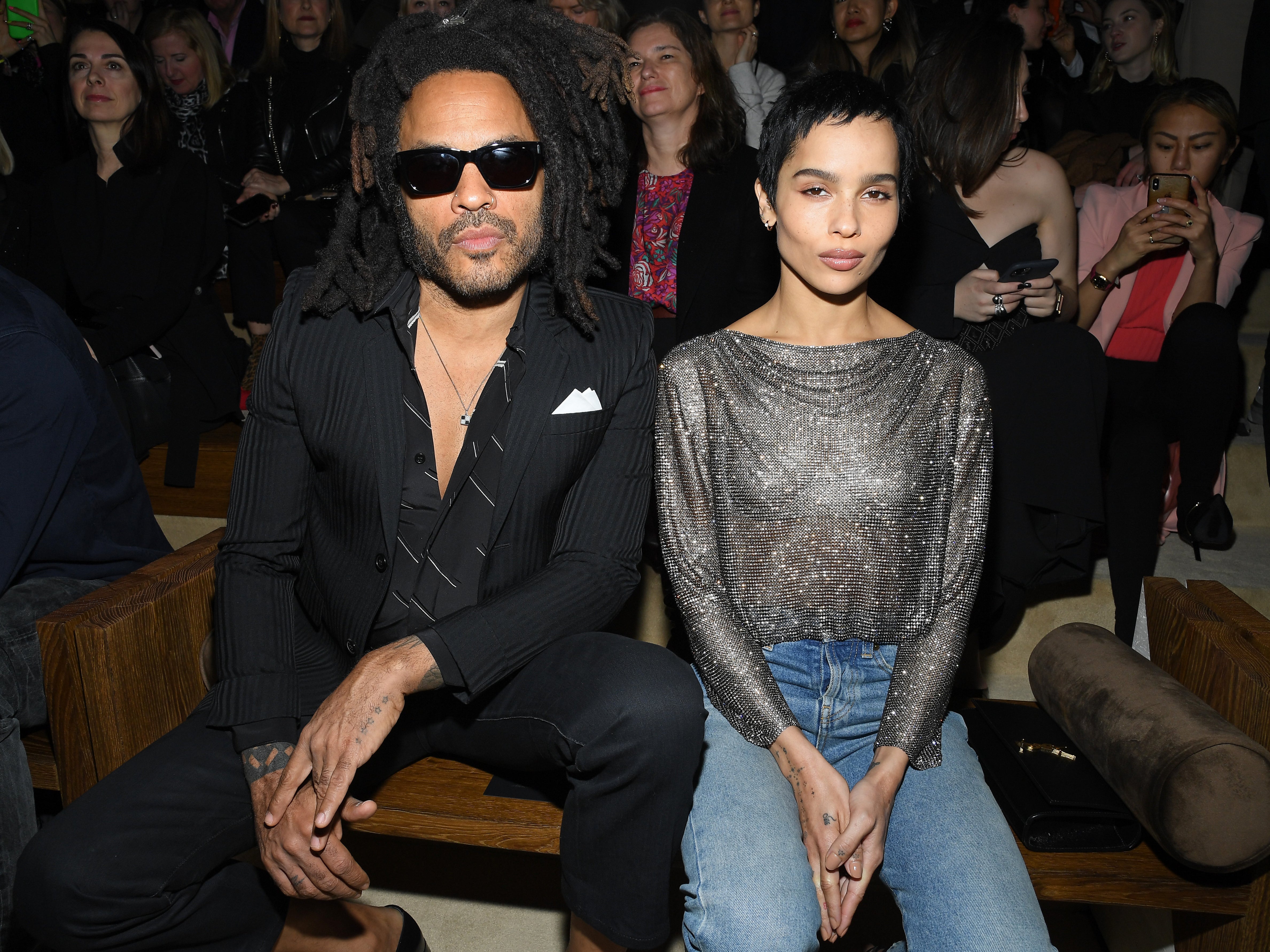 Lenny Kravitz with his daughter, Zoe