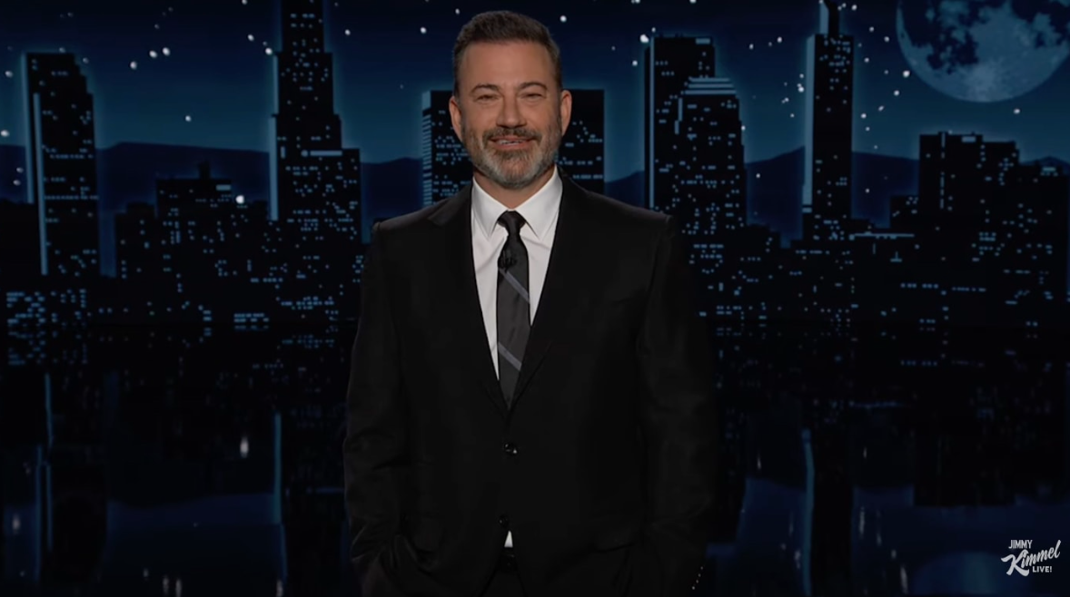 Late-night host Jimmy Kimmel mocked the bizarre Donald Trump video