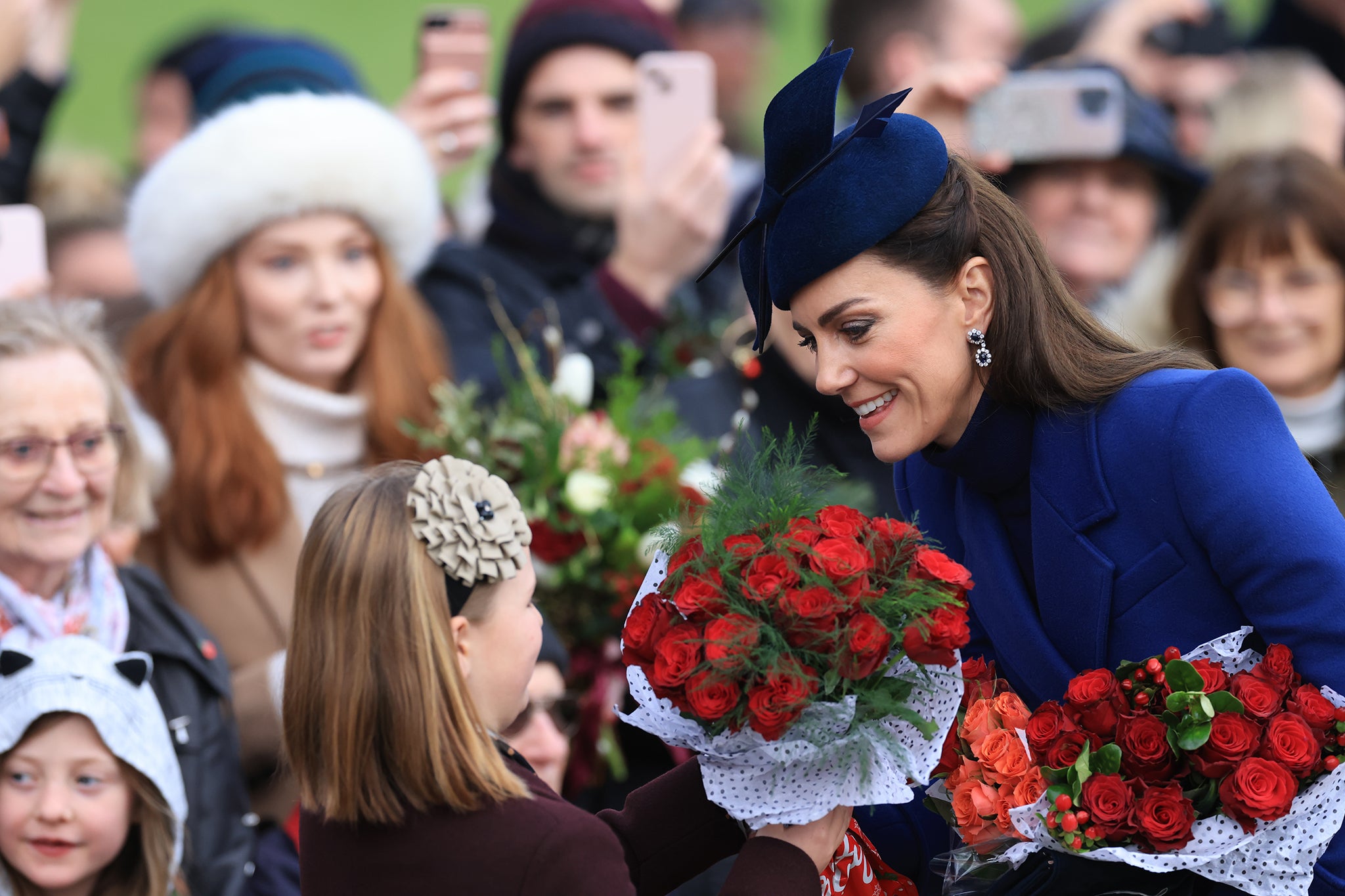 File photo: Kate receives flowers