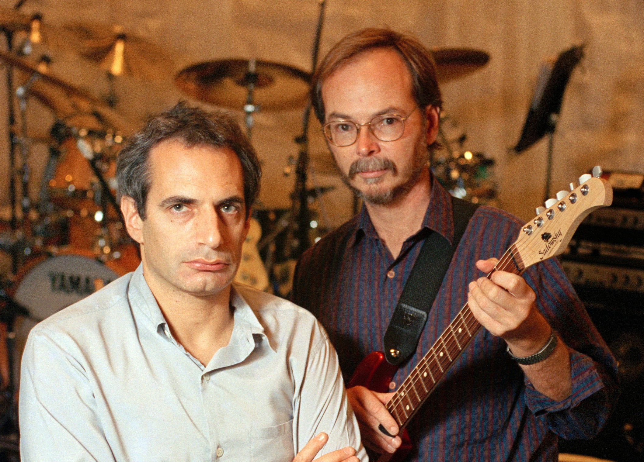 Donald Fagen and Walter Becker of Steely Dan pictured in 1993