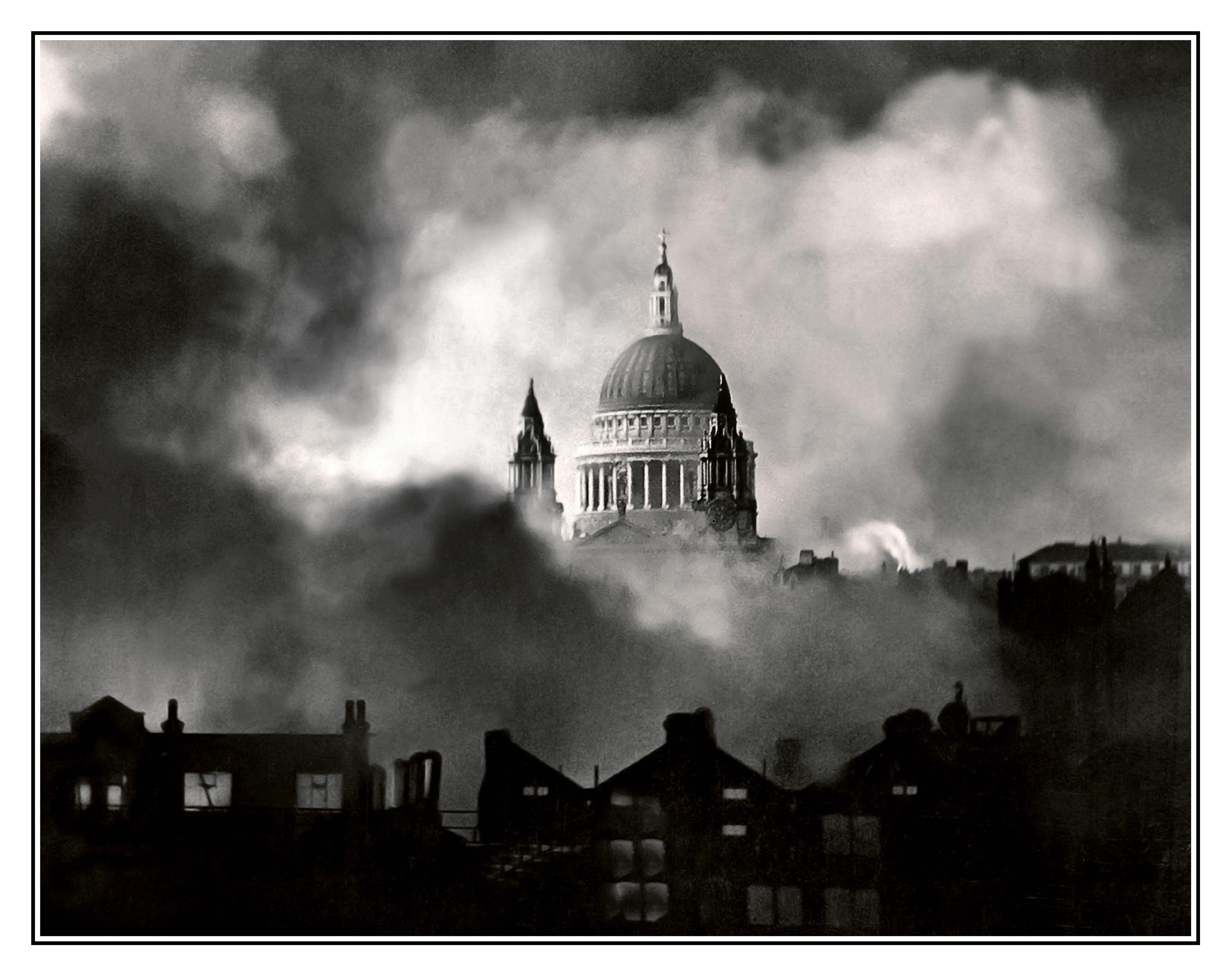 Herbert Mason’s iconic photograph of St Paul’s Cathedral during a night air raid on 29-30 December 1940