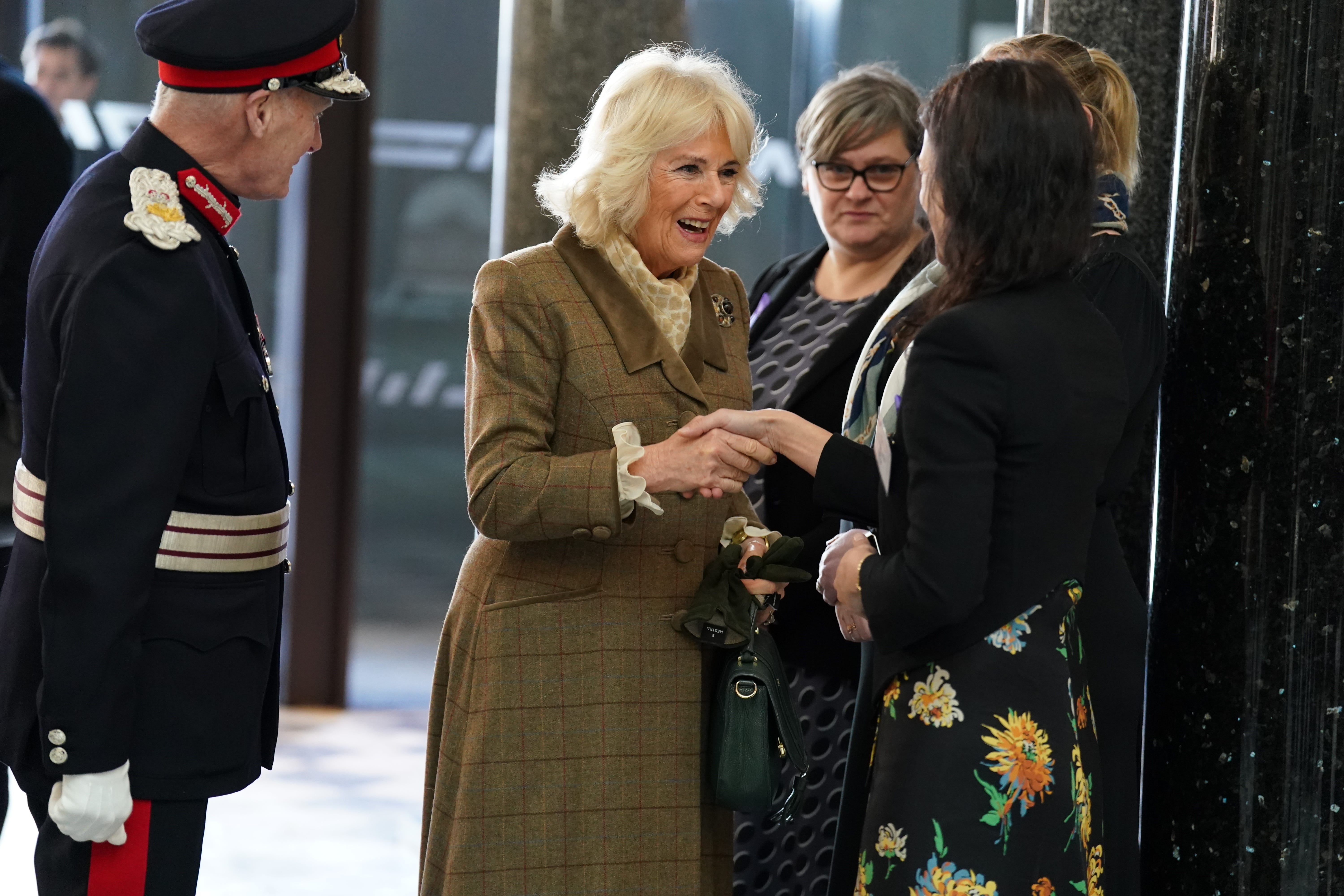 Camilla was asked about the King as she visited Aberdeen Art Gallery on Thursday (Andrew Milligan/PA)