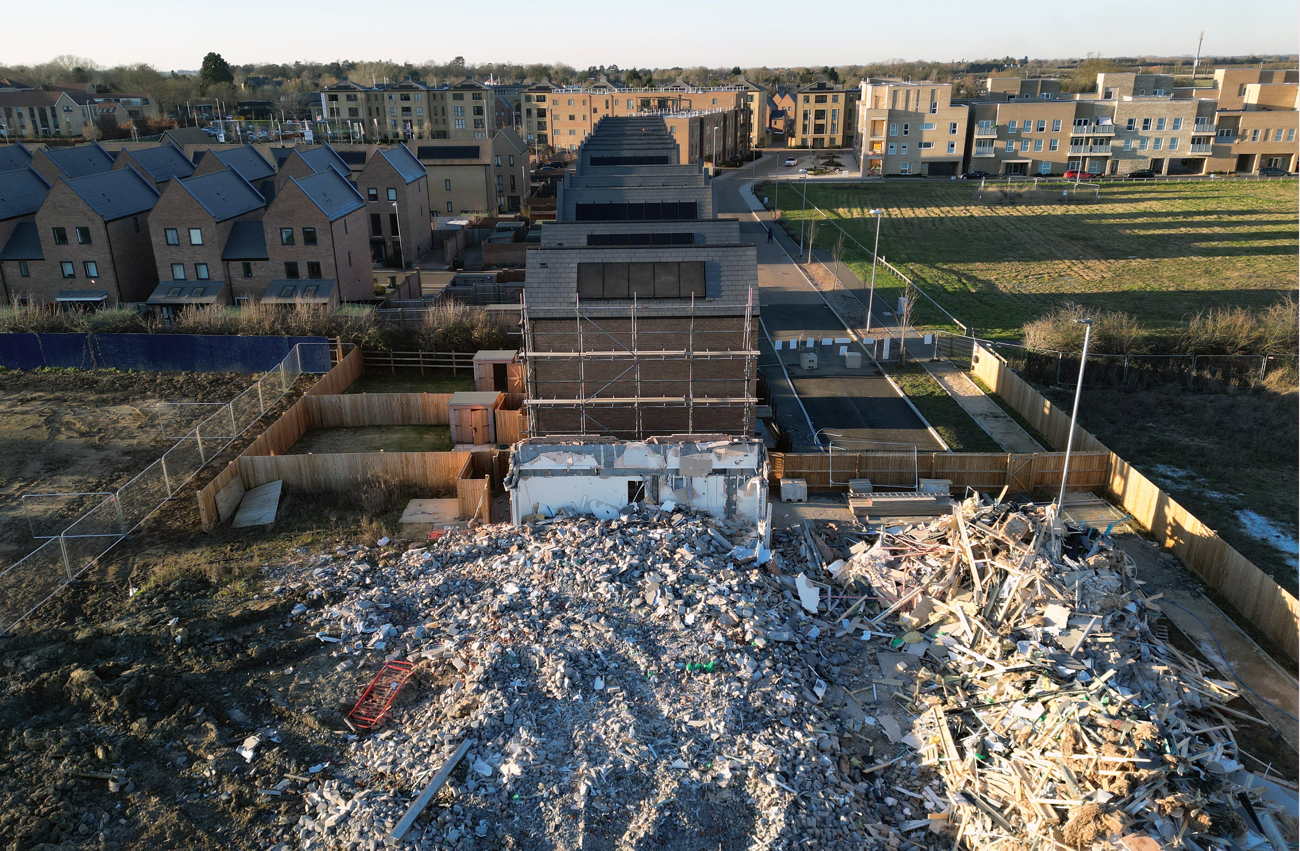 Dozens of homes will be demolished in an operation that is said to be costing millions of pounds