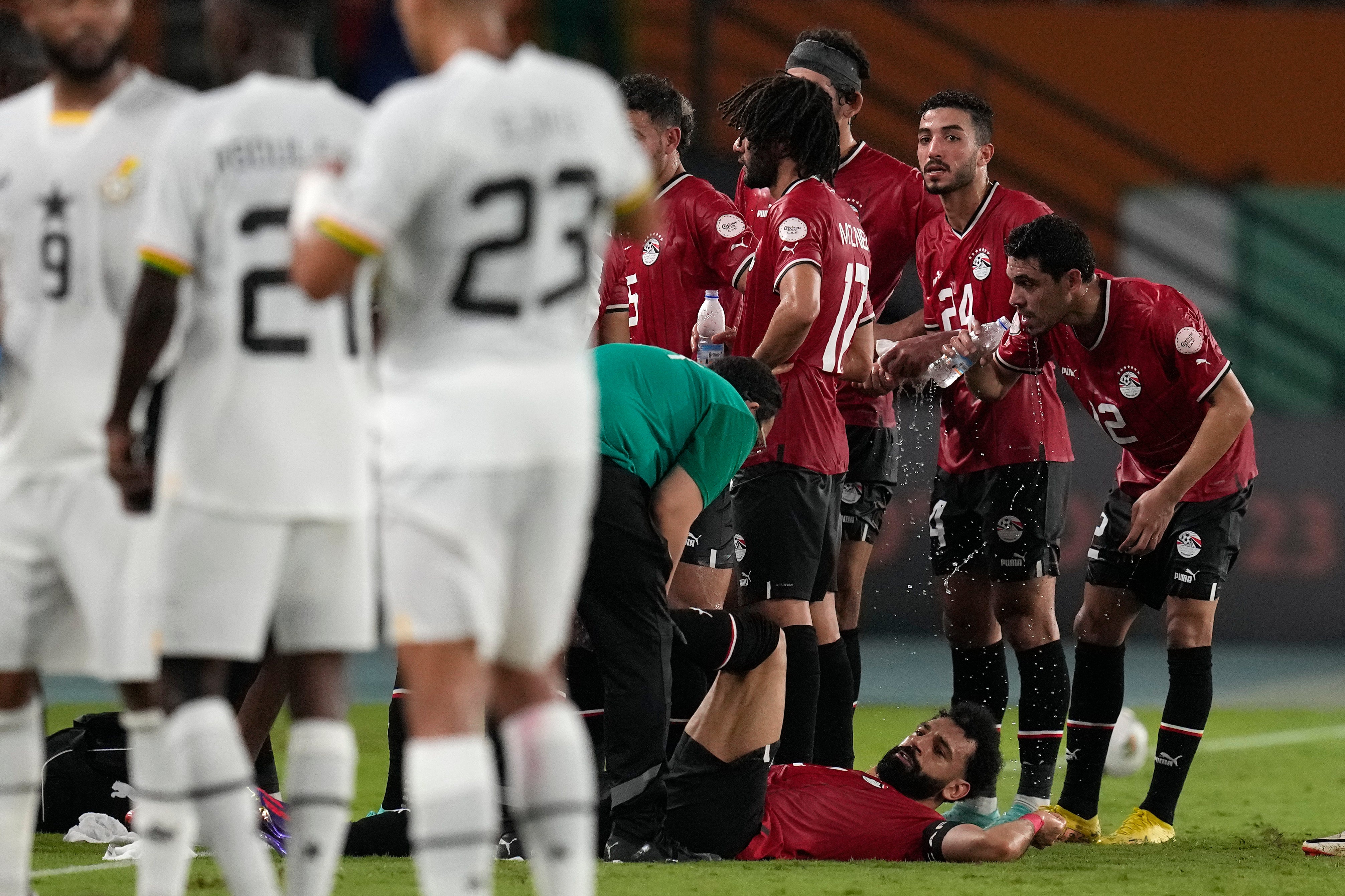 Egypt's Mohamed Salah receives medical treatment