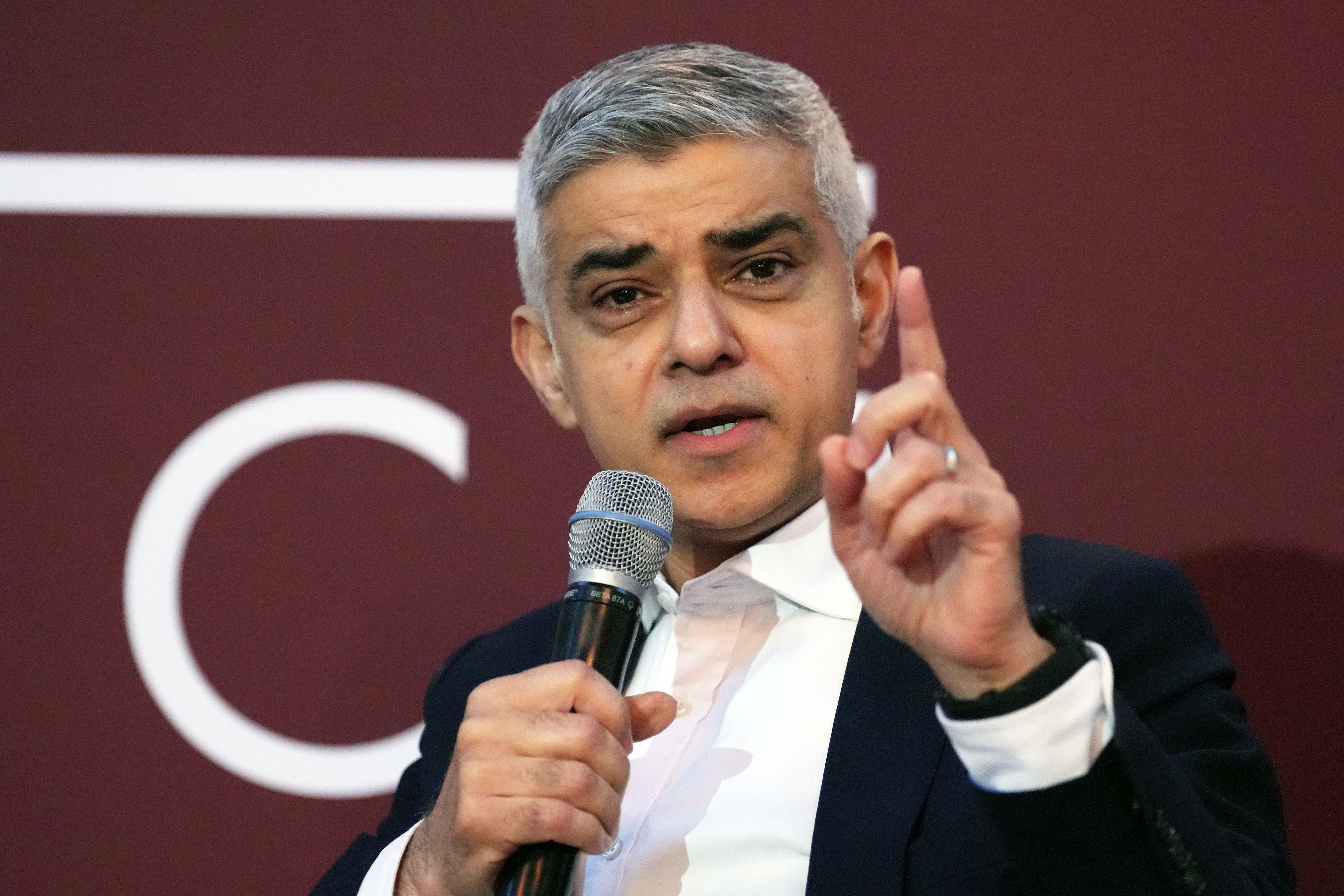 London Mayor Sadiq Khan during his speech to the Fabian Society conference in central London (Maja Smiejkowska/PA)