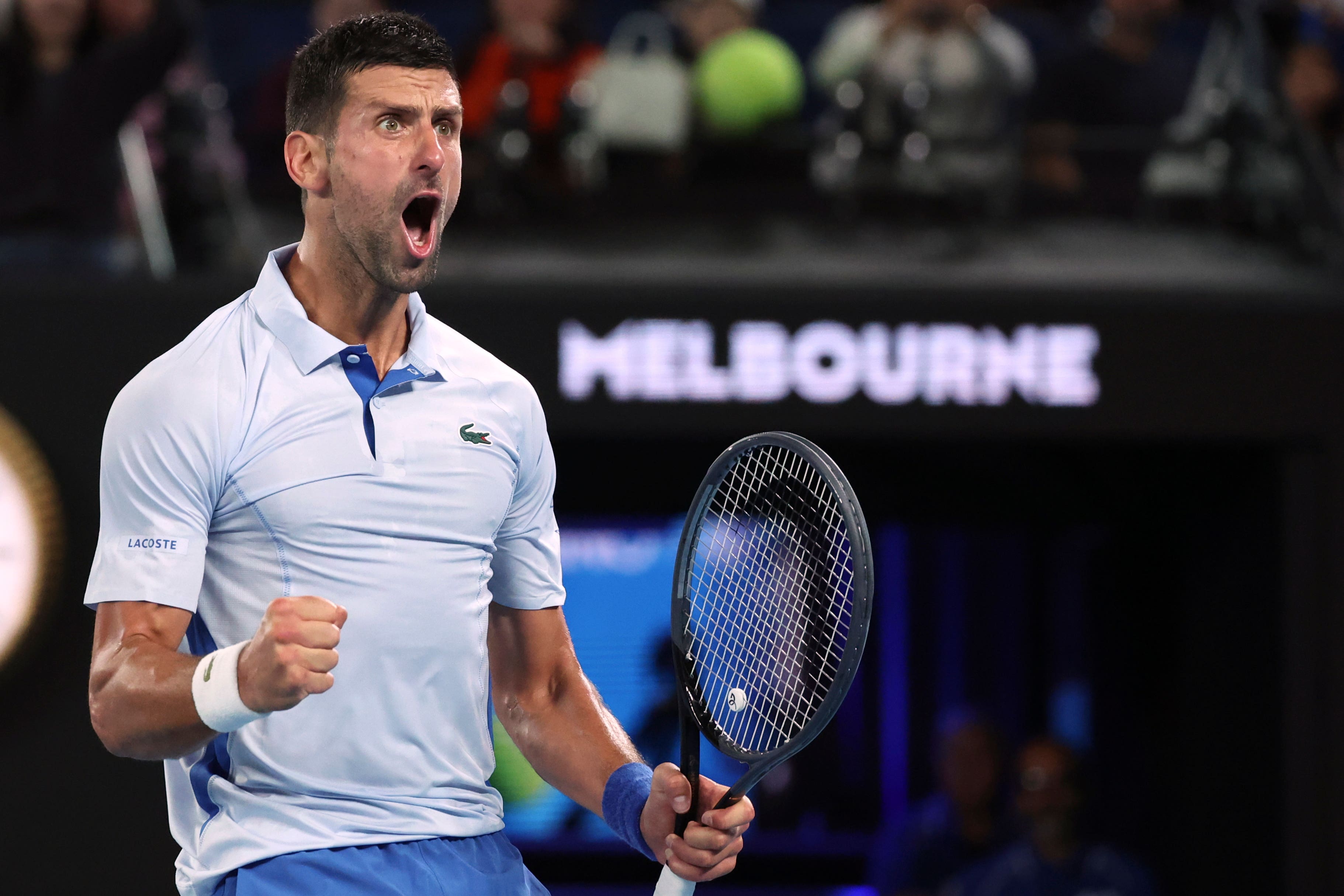 Novak Djokovic dropped just three games against Adrian Mannarino (Asanka Brendon Ratnayake/AP)