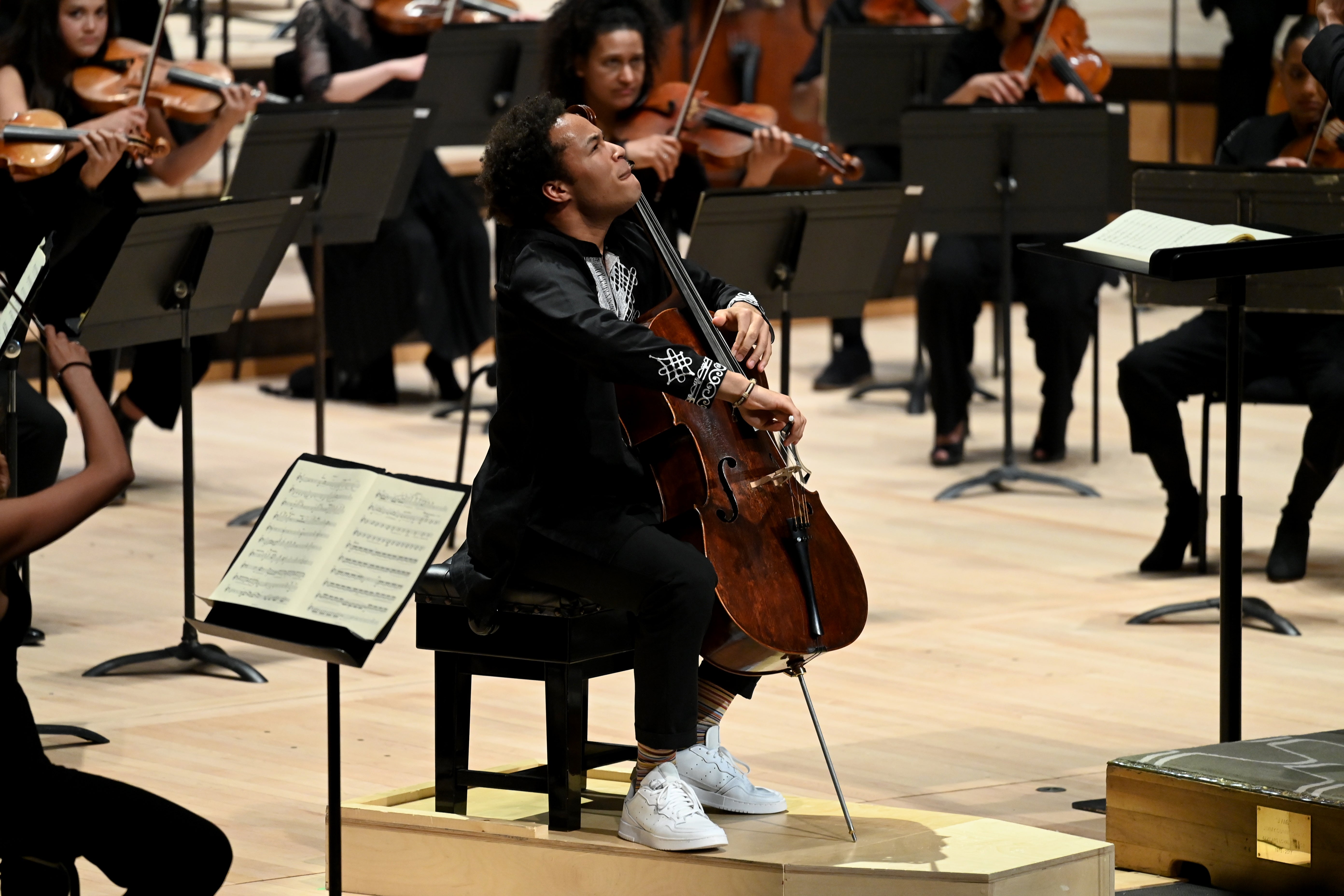 Kanneh-Mason performs with the Chineke! Orchestra at the London Southbank Centre in 2021