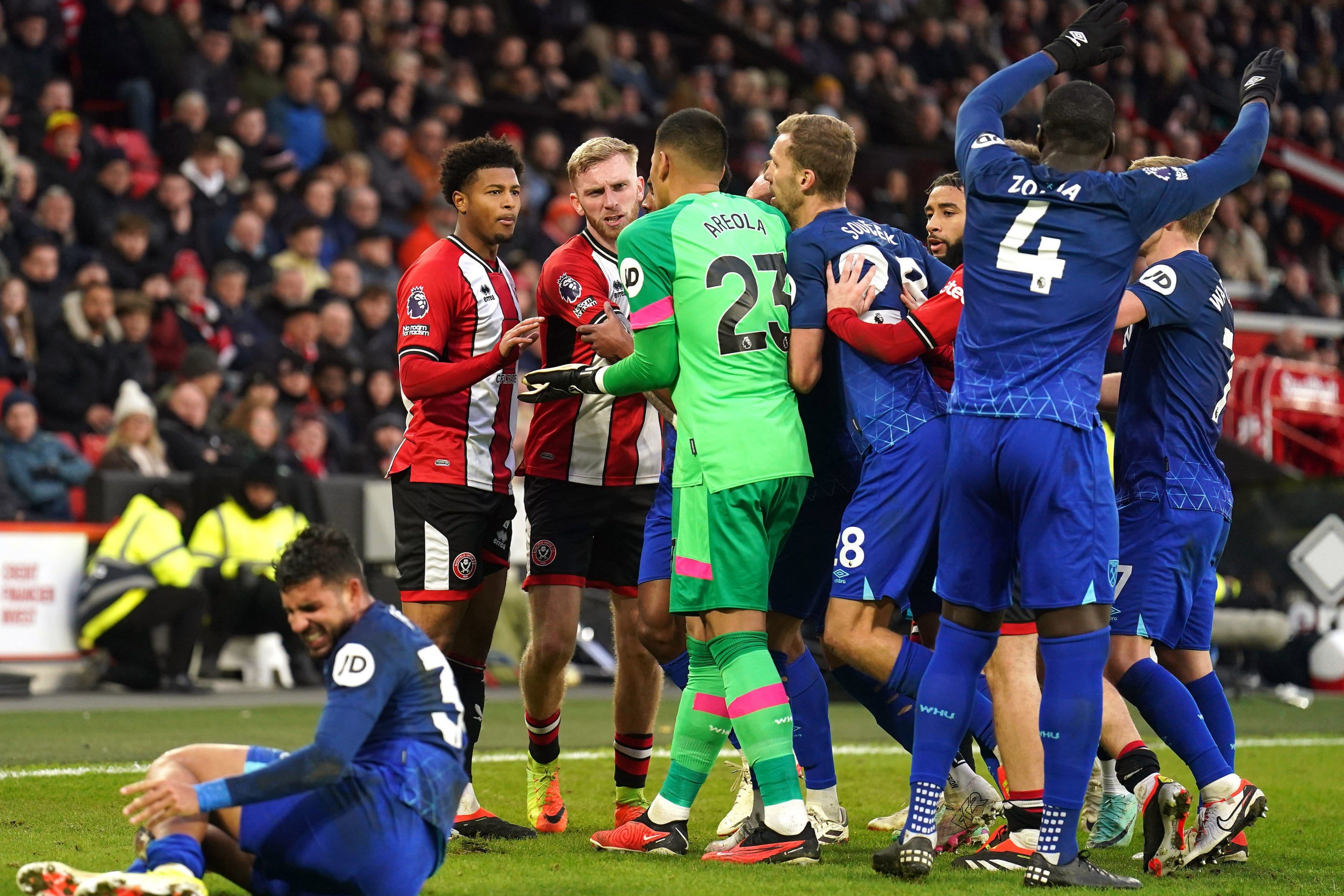 Sheffield United and West Ham endured a controversial and dramatic finish to the match