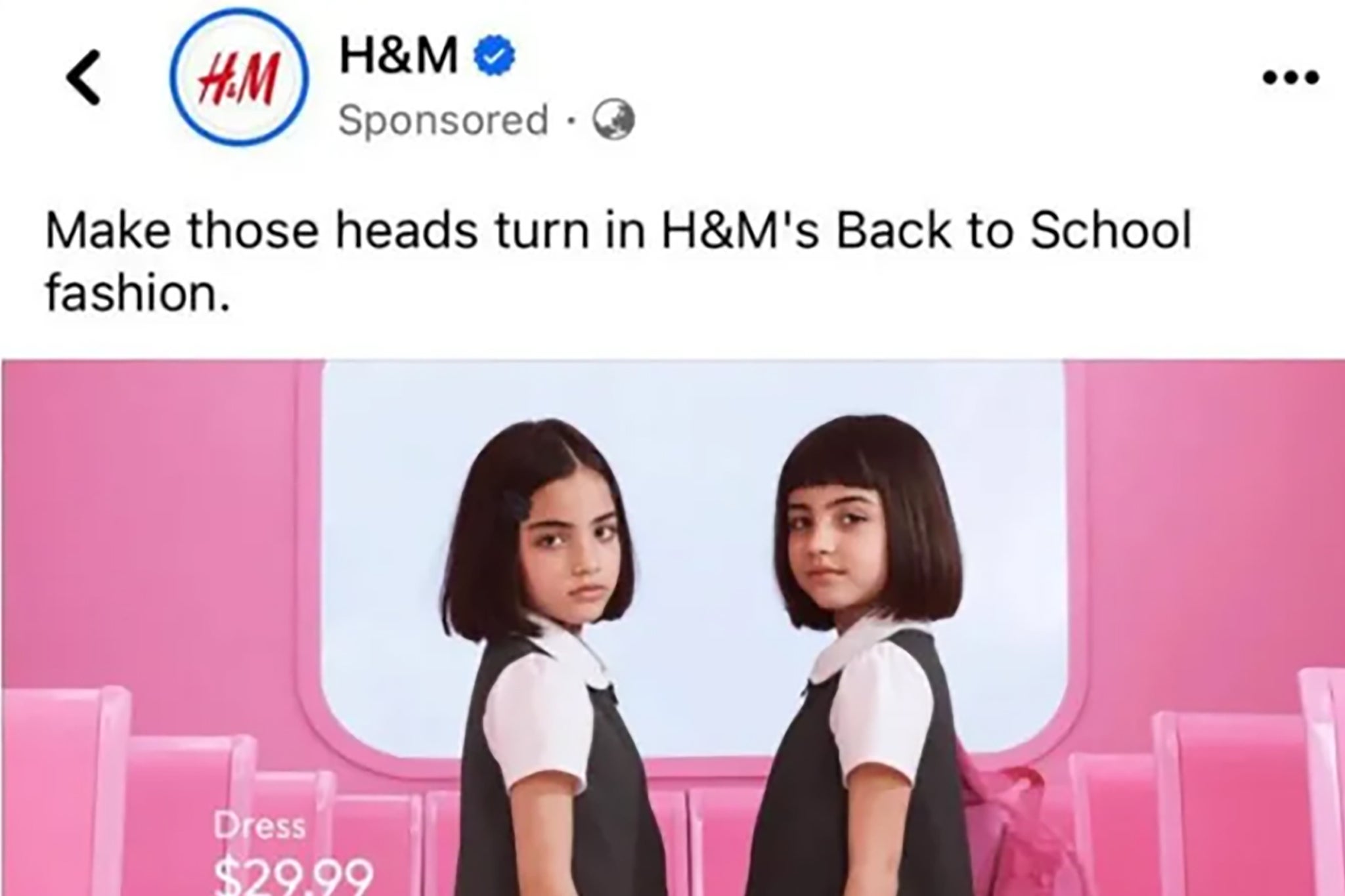 H&M was forced to pull a school uniform campaign in 2024