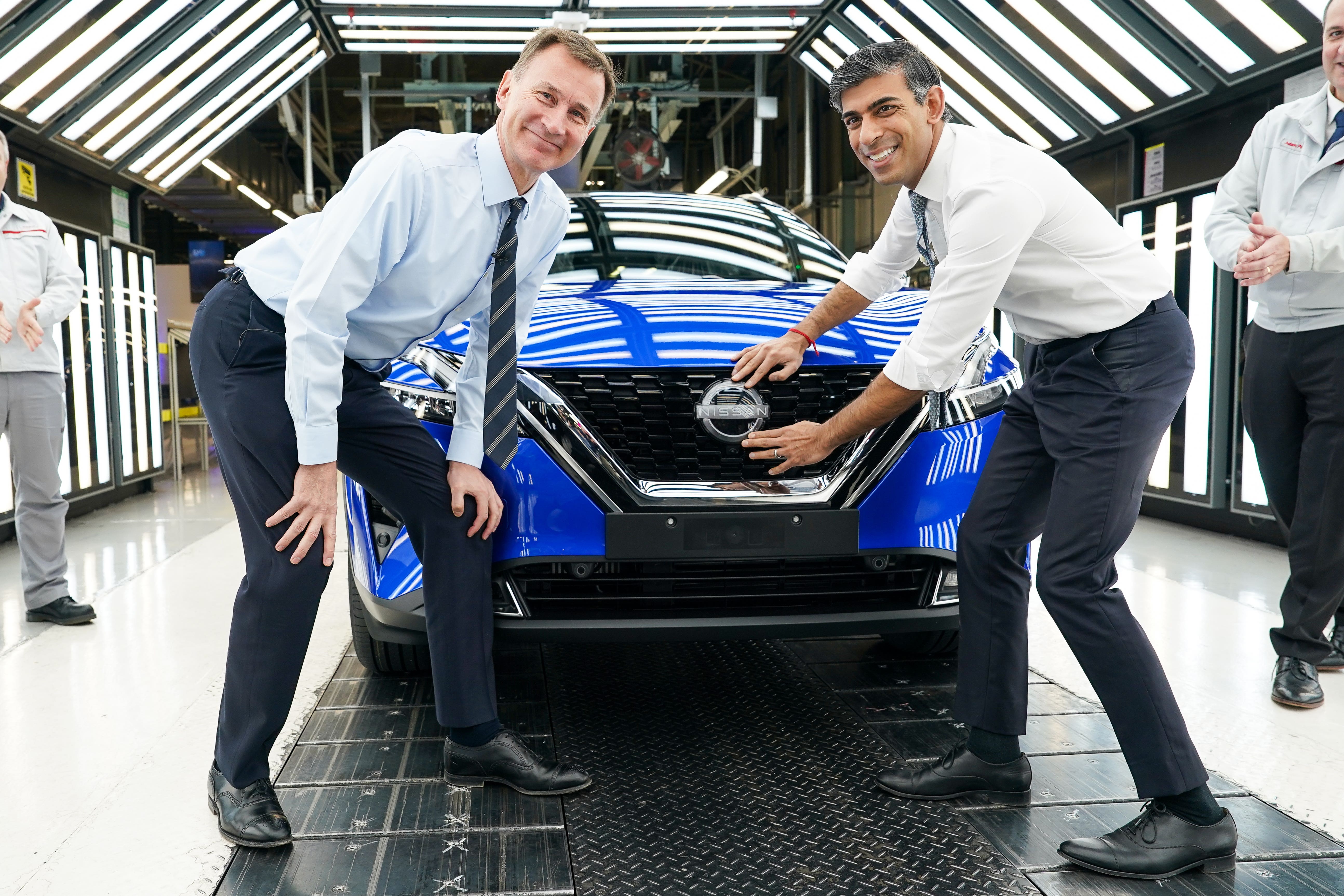 Chancellor Jeremy Hunt and Prime Minister Rishi Sunak (Ian Forsyth/PA)