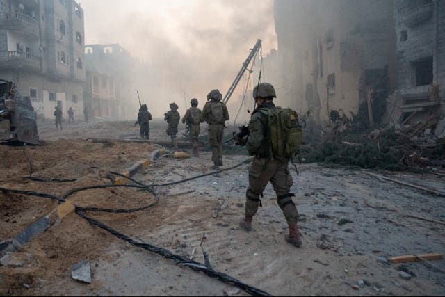 <p>Israeli soldiers in the Gaza Strip</p>