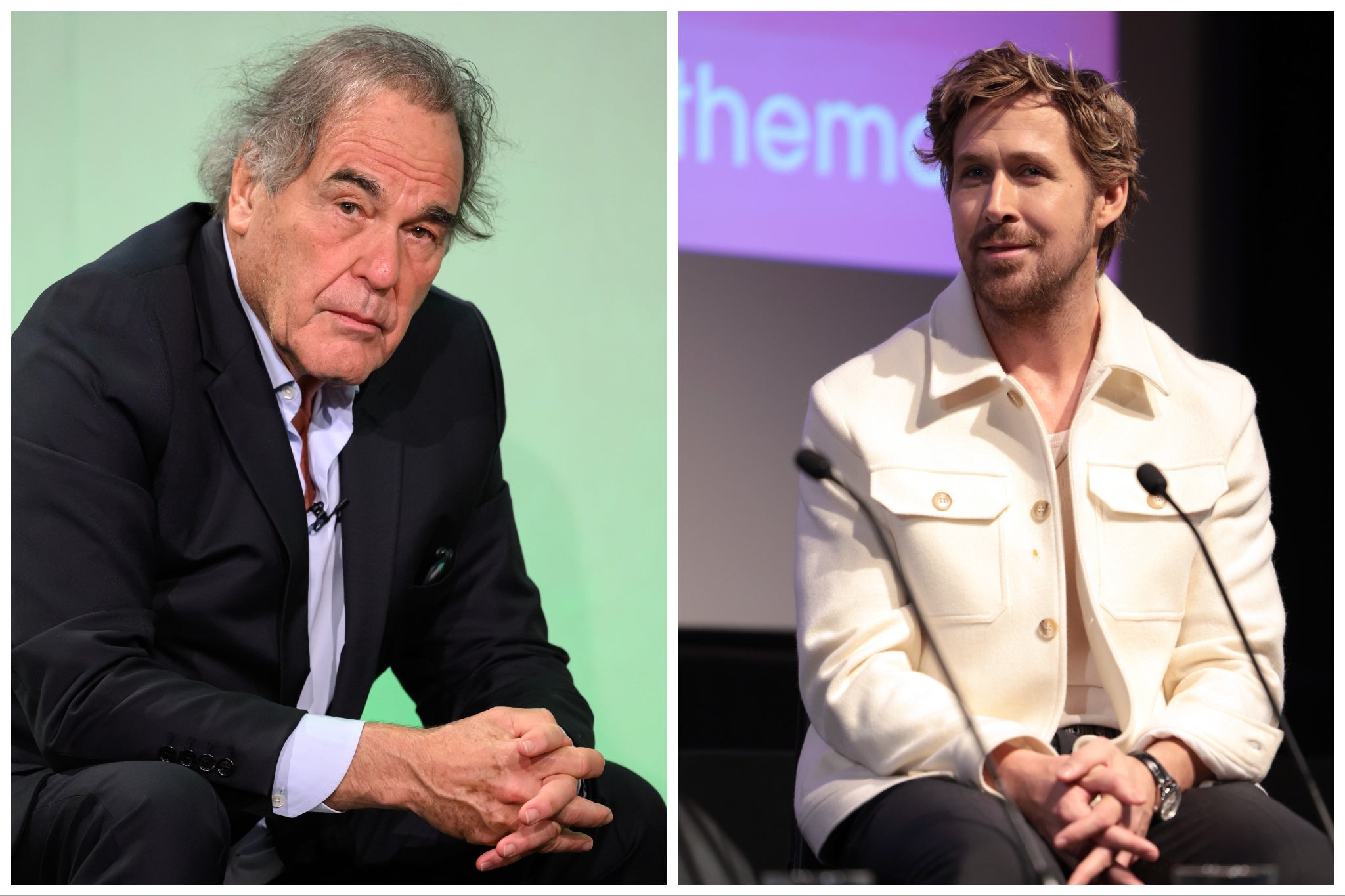 ‘Platoon’ director Oliver Stone (left) says ‘Barbie’ star Ryan Gosling is ‘wasting his time'