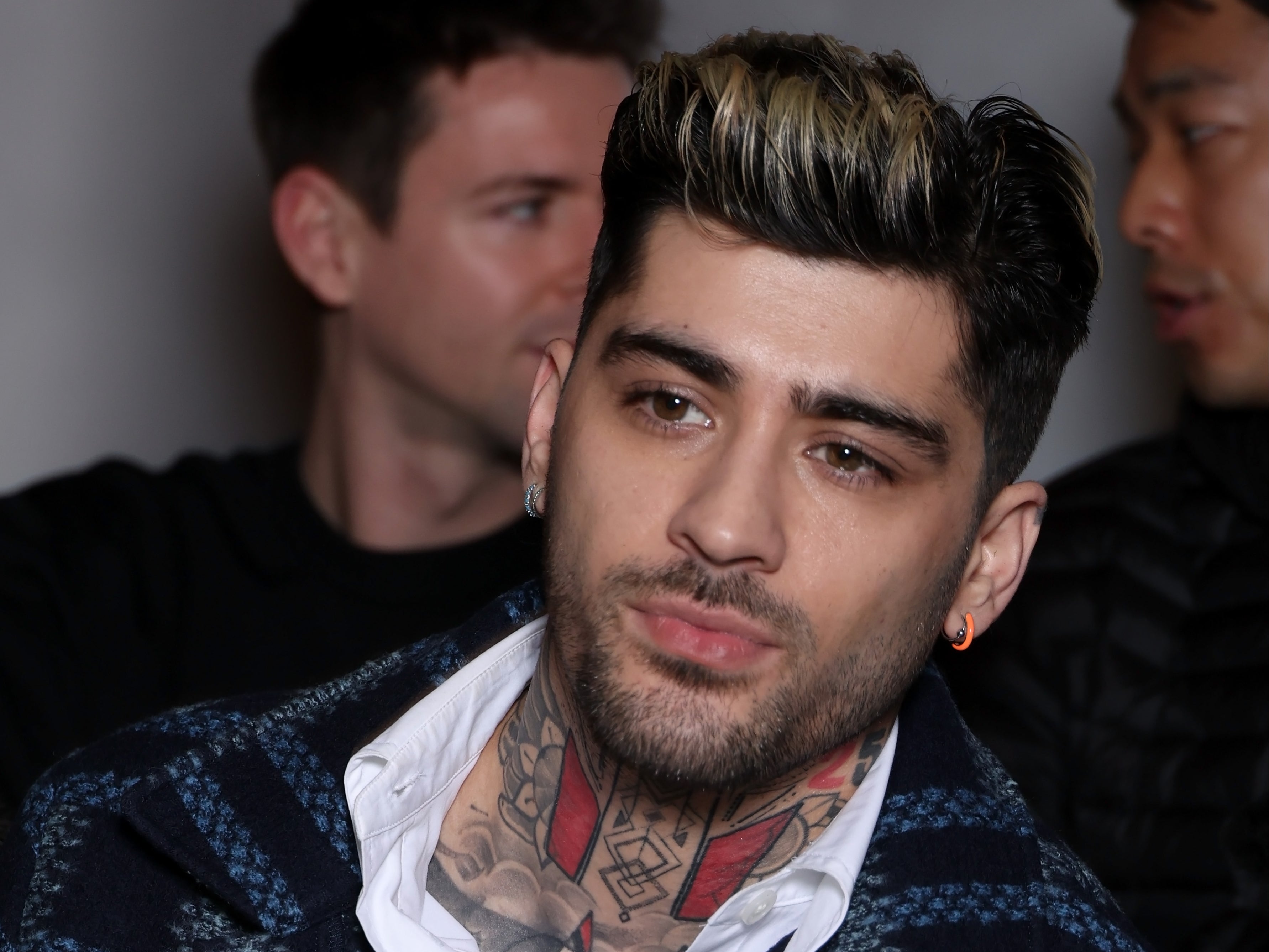 Zayn Malik attends the Kenzo Menswear Fall/Winter 2024-2025 show as part of Paris Fashion Week on 19 January 2024 in Paris, France.