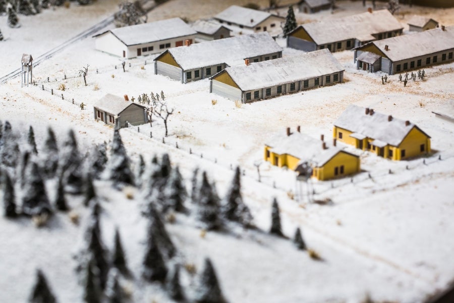 A scale model showing one of many gulags scattered across the country