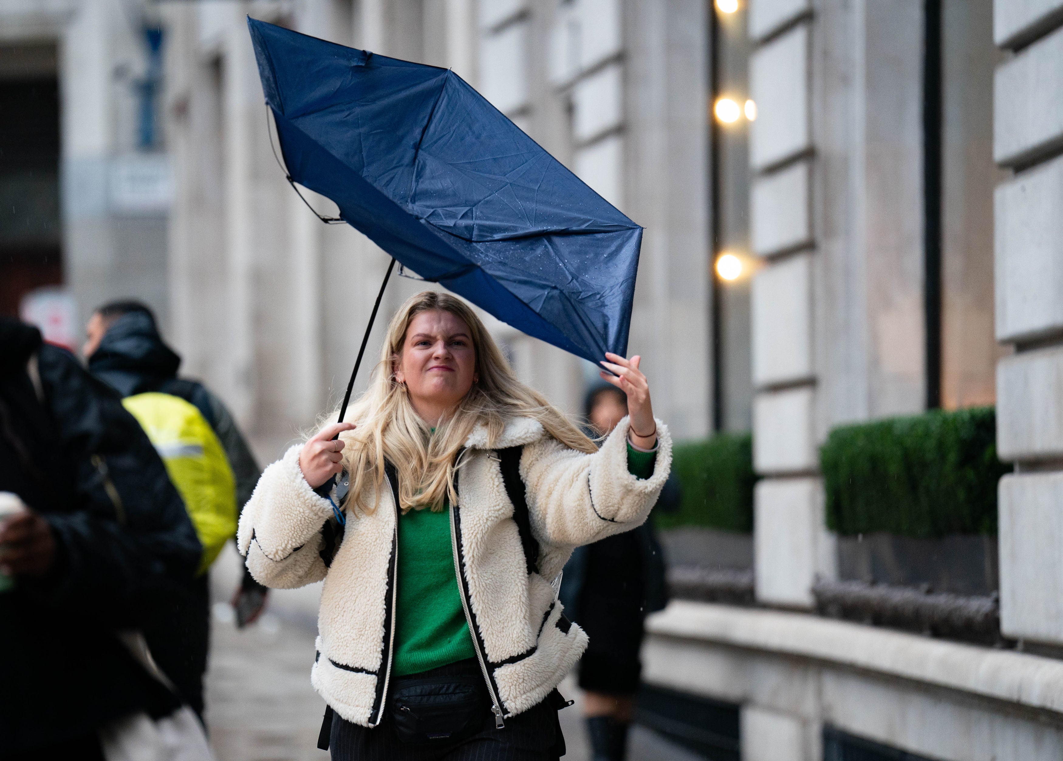 Gusts of 80mph could be experienced in exposed areas, with 40-50mm of rain possible over higher ground