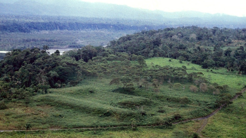 The 2,500-year-old roadways were discovered over a 230sq mile site in dense South American rainforest