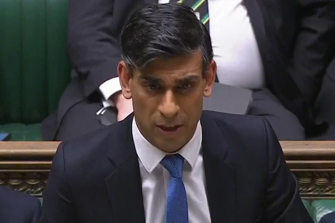 Rishi Sunak makes a statement to MPs in the House of Commons on Tuesday about the military operation