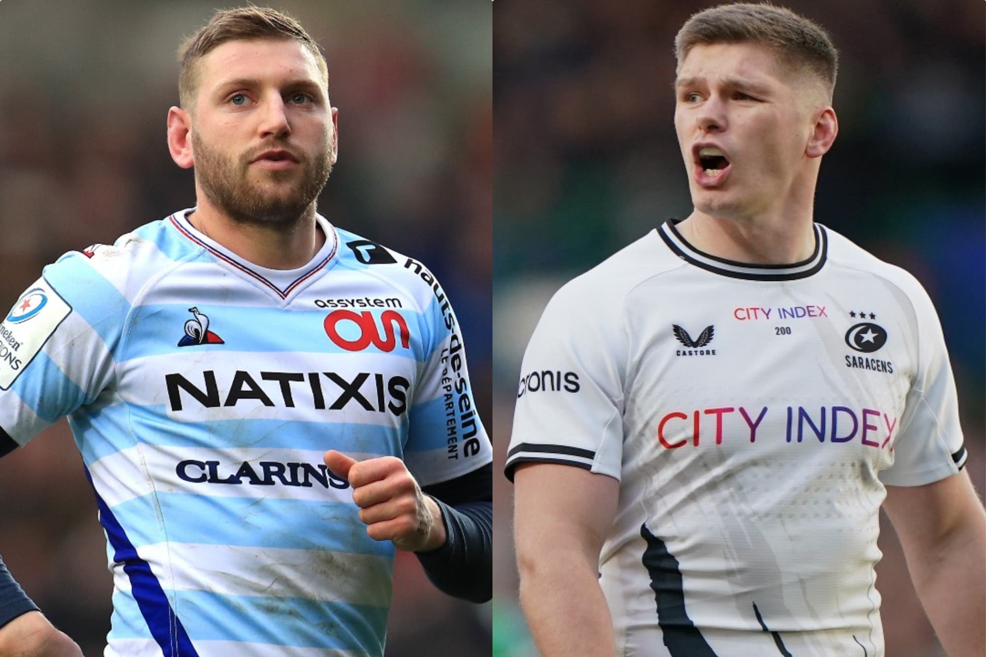 Finn Russell, left, feels Owen Farrell will be well suited to Racing 92