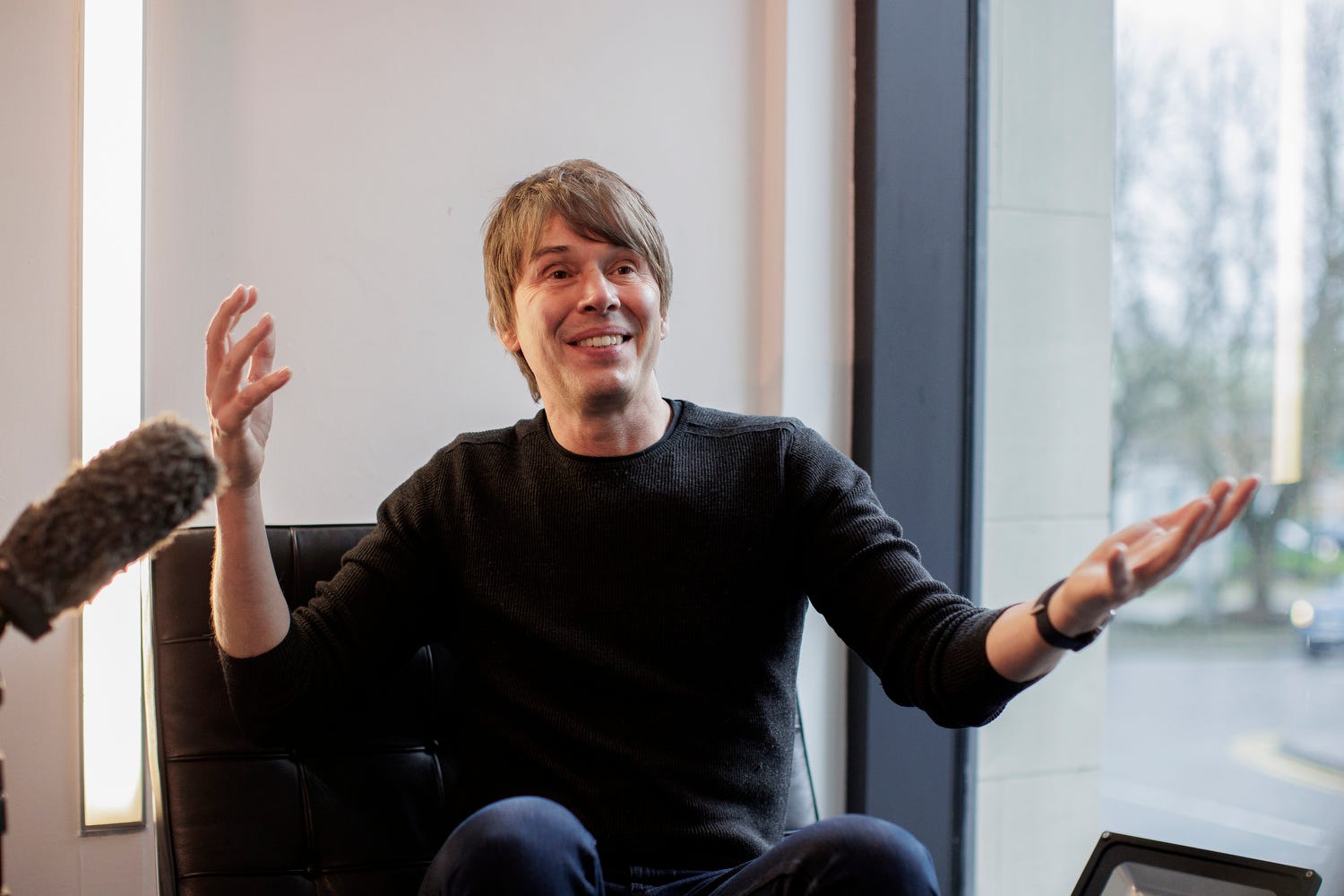 Professor Brian Cox during a ‘Science Summer School NI’ event at The Braid in Ballymena (Liam McBurney/PA)