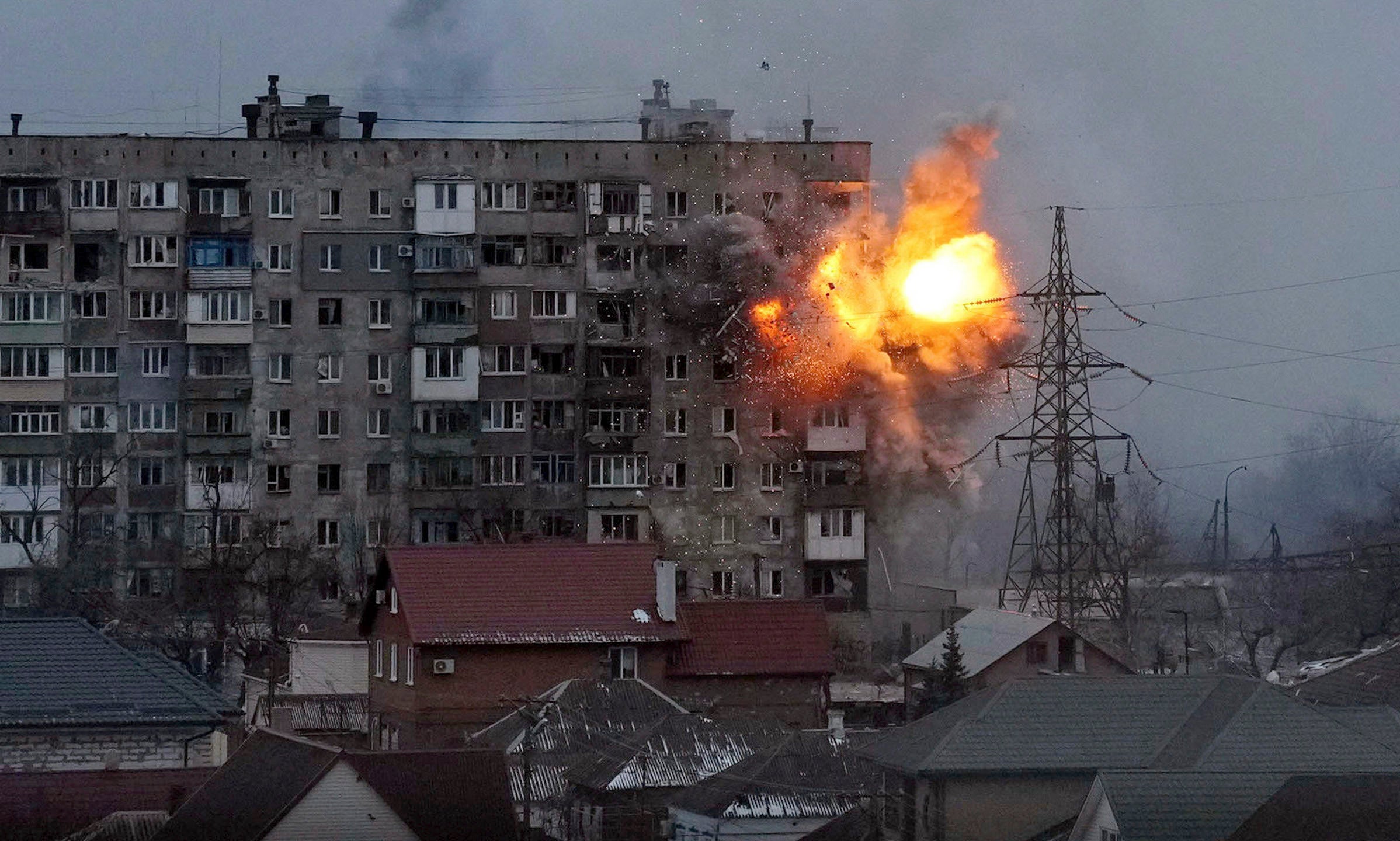 A Russian attack on Mariupol