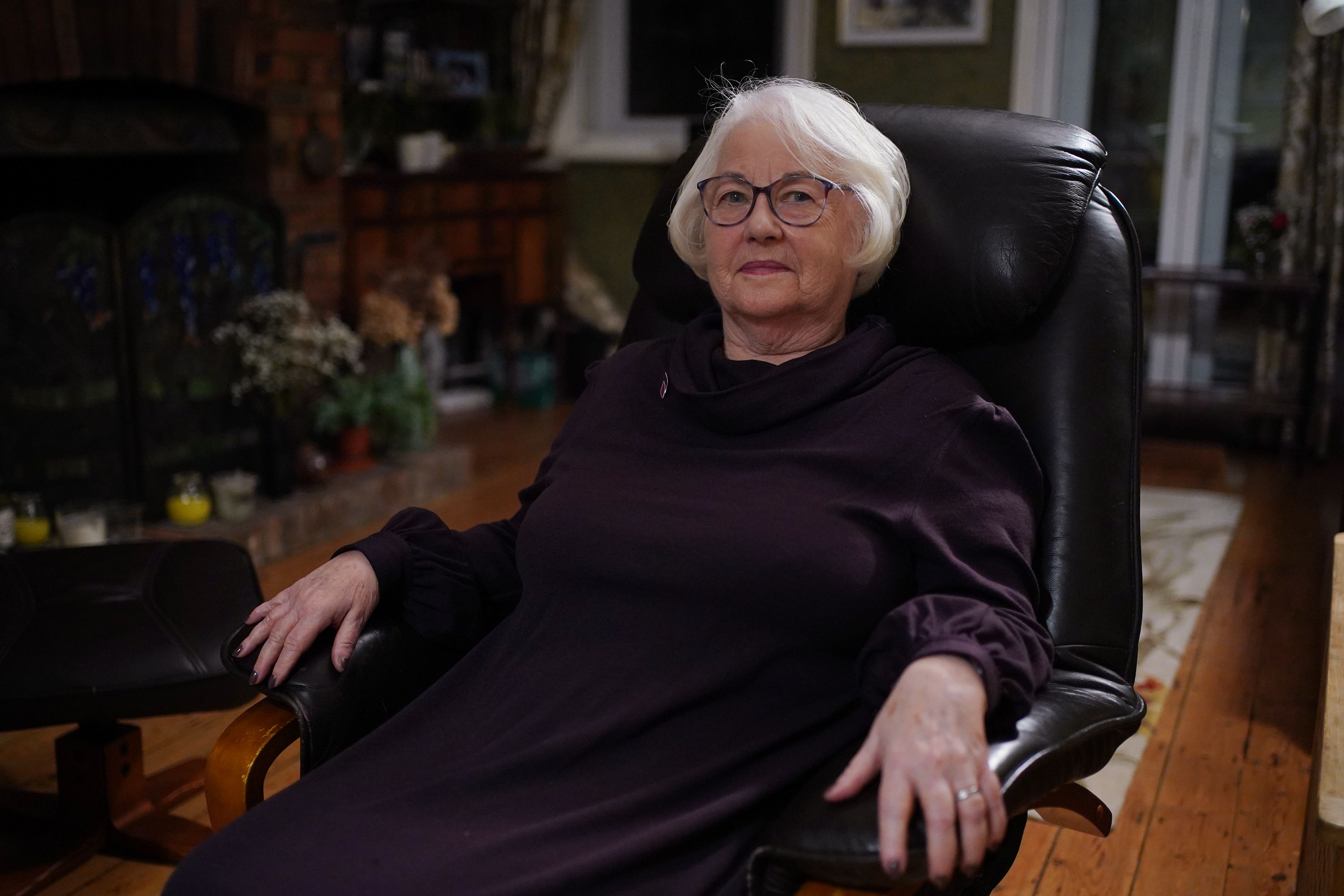 Holocaust survivor Joan Salter at her home in north London (Yui Mok/PA)