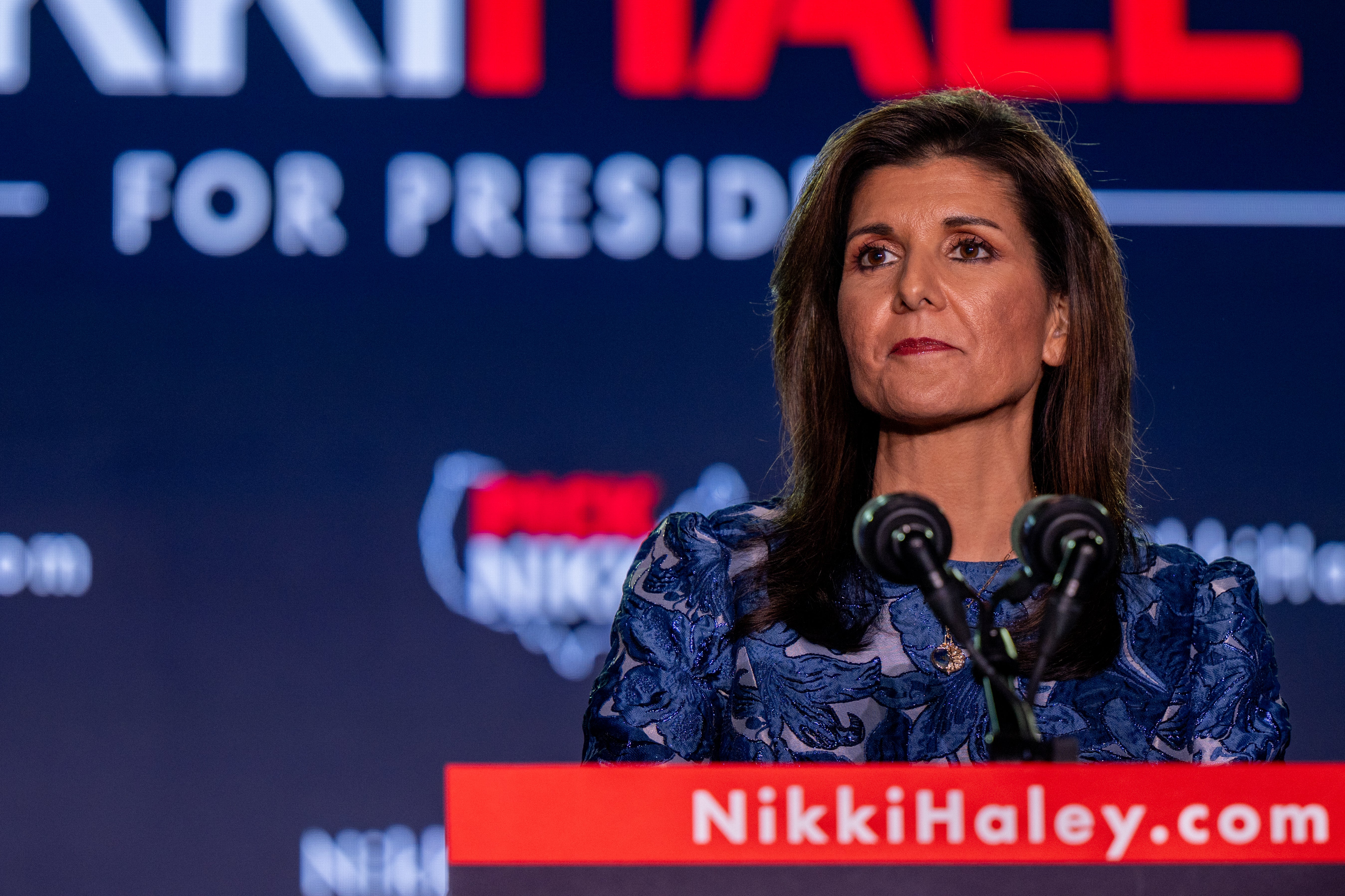 Donald Trump has labelled Nikki Haley an ‘imposter’ after she refused to pull out of the Republican election race