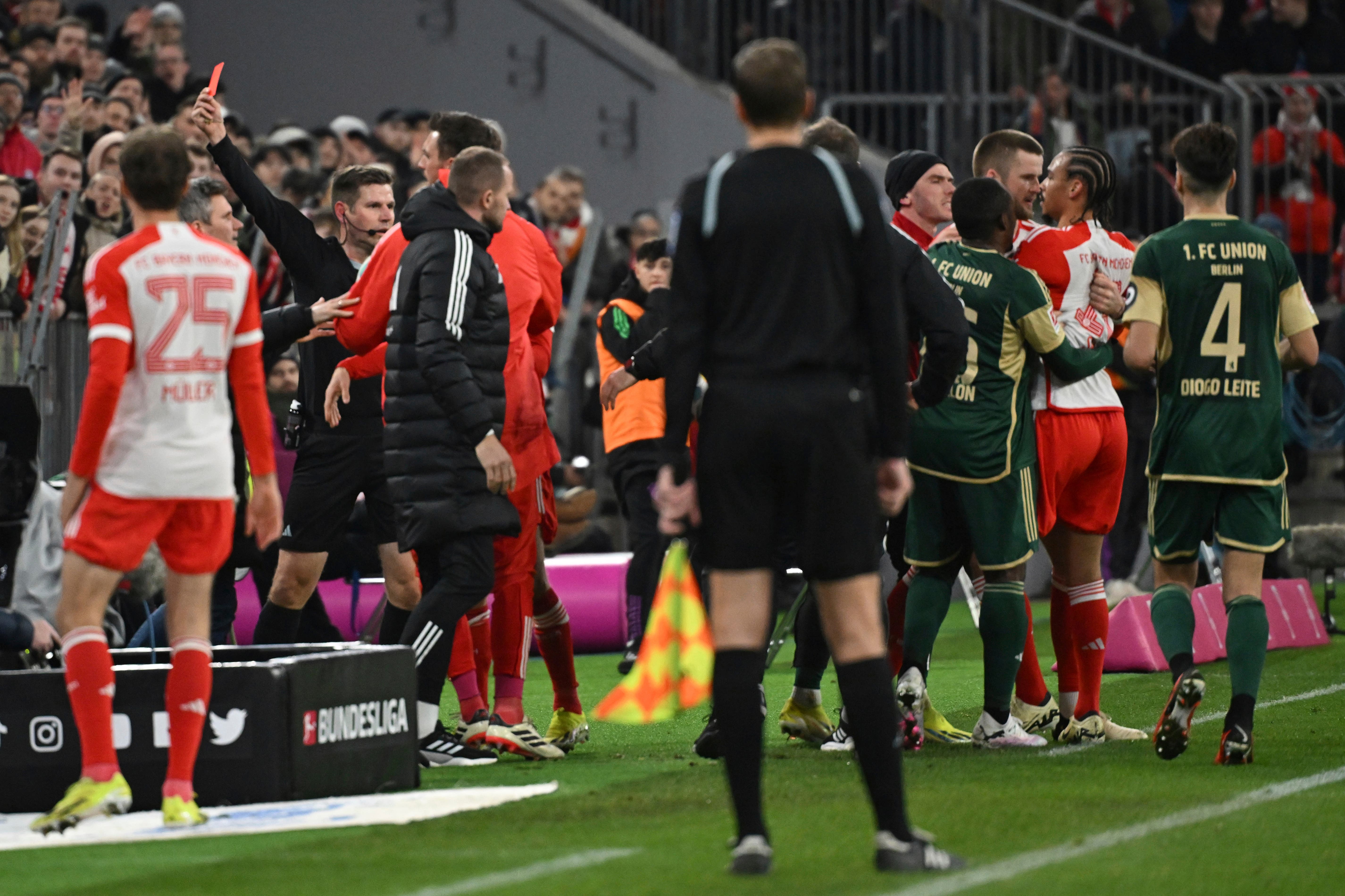 Union Berlin head coach Nenad Bjelica was sent off (Sven Hoppe/AP)