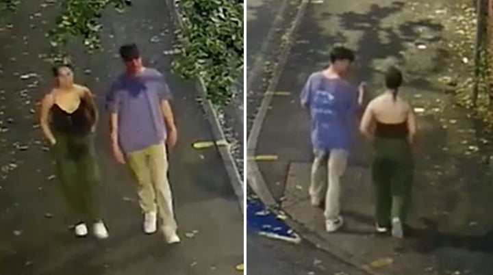 CCTV released by Nottinghamshire Police of Barnaby Webber and Grace O’Malley-Kumar on the night of the attack