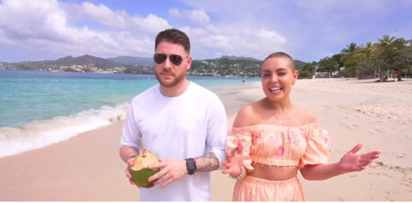 Dowden and her husband Jones in Grenada