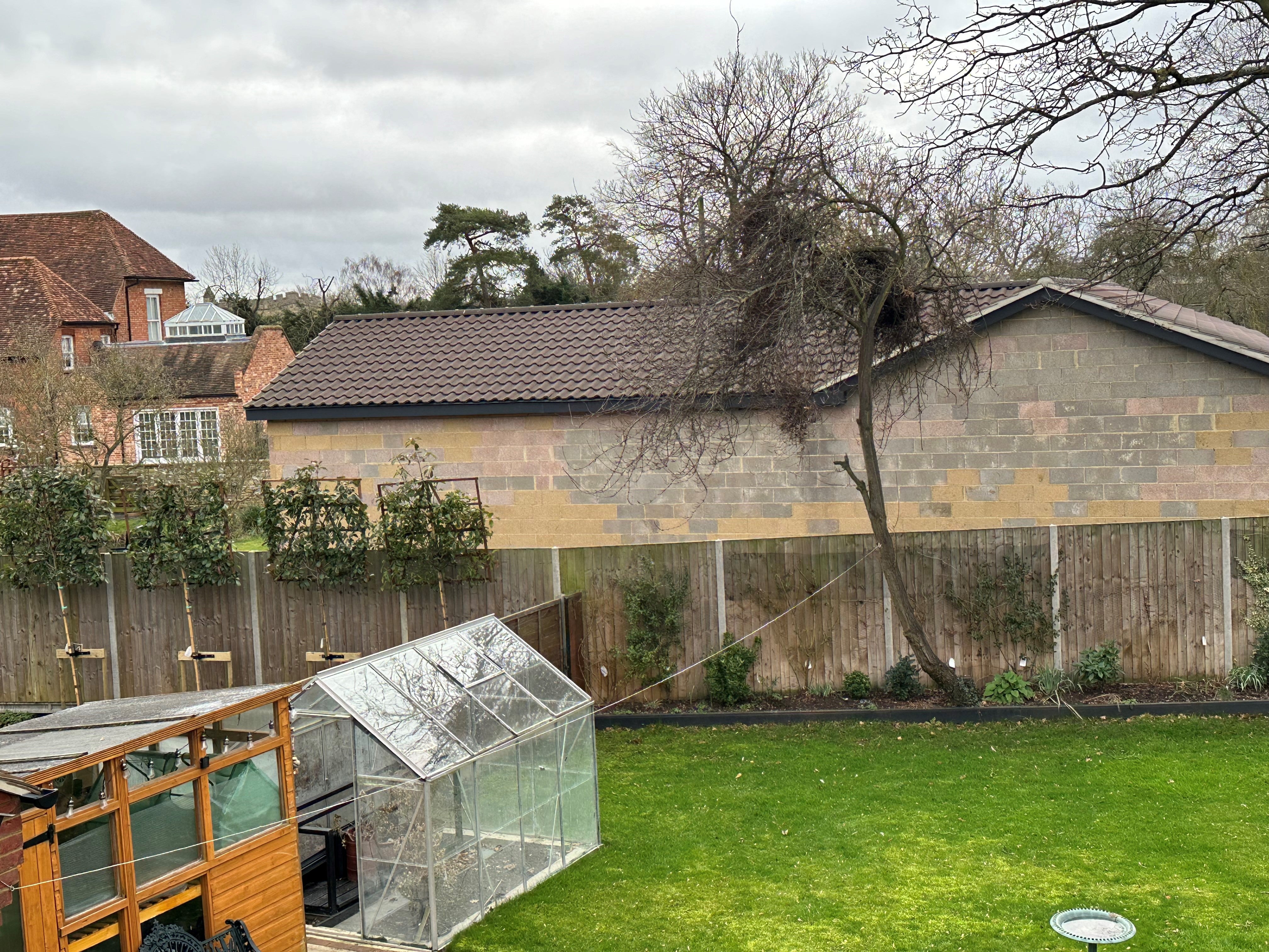 The sight of the building from a resident’s bedroom. People living around the site complained as soon as they noticed the building was larger than the designs from the approved planning application