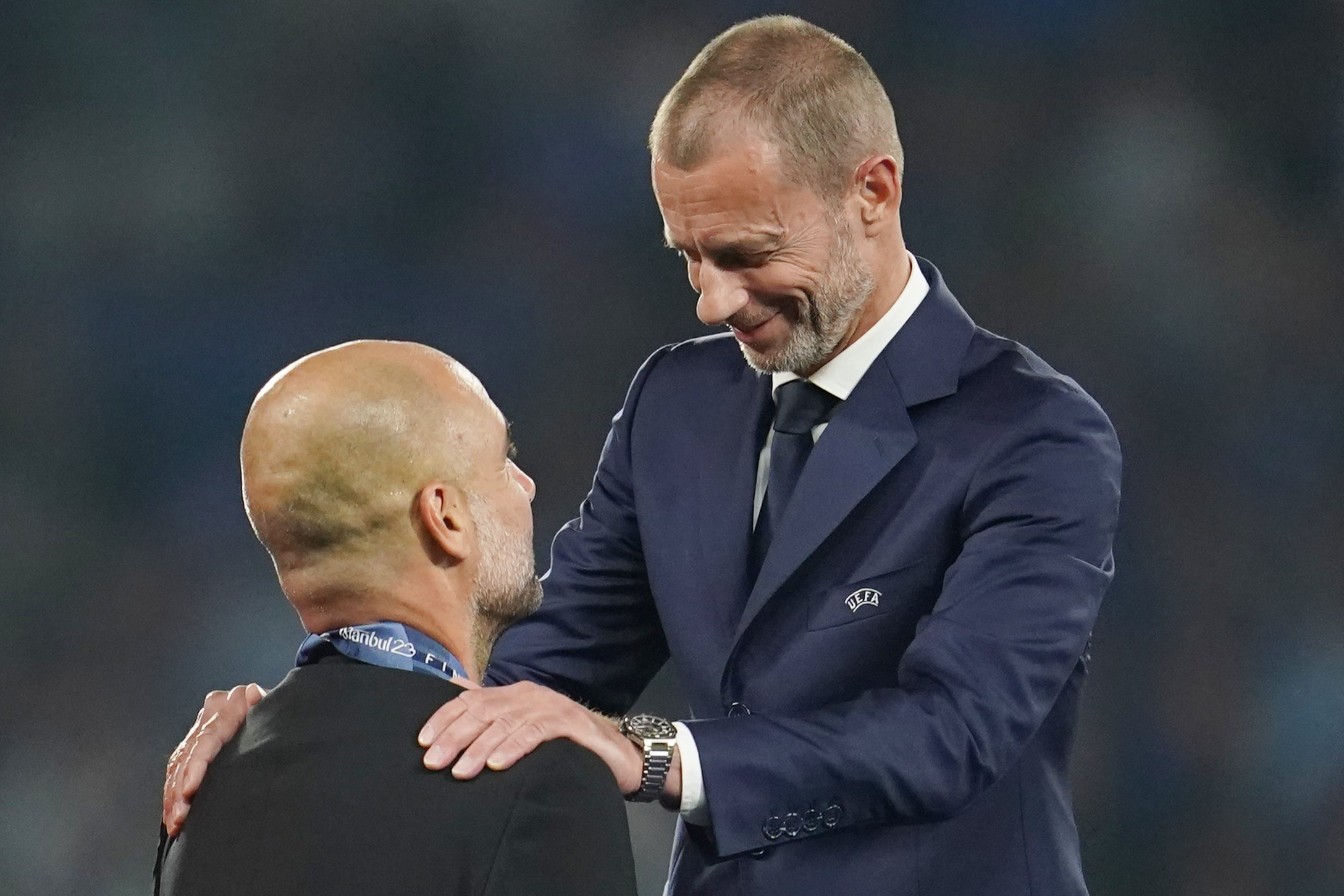 Pep Guardiola has hit out as Aleksander Ceferin