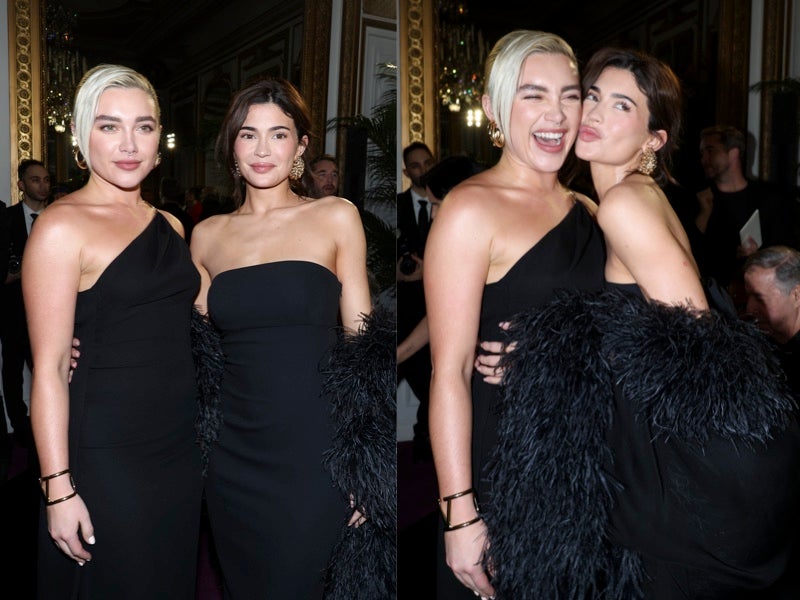 Florence Pugh and Kylie Jenner attend Valentino Haute Couture Spring/Summer 2024 in Paris, France