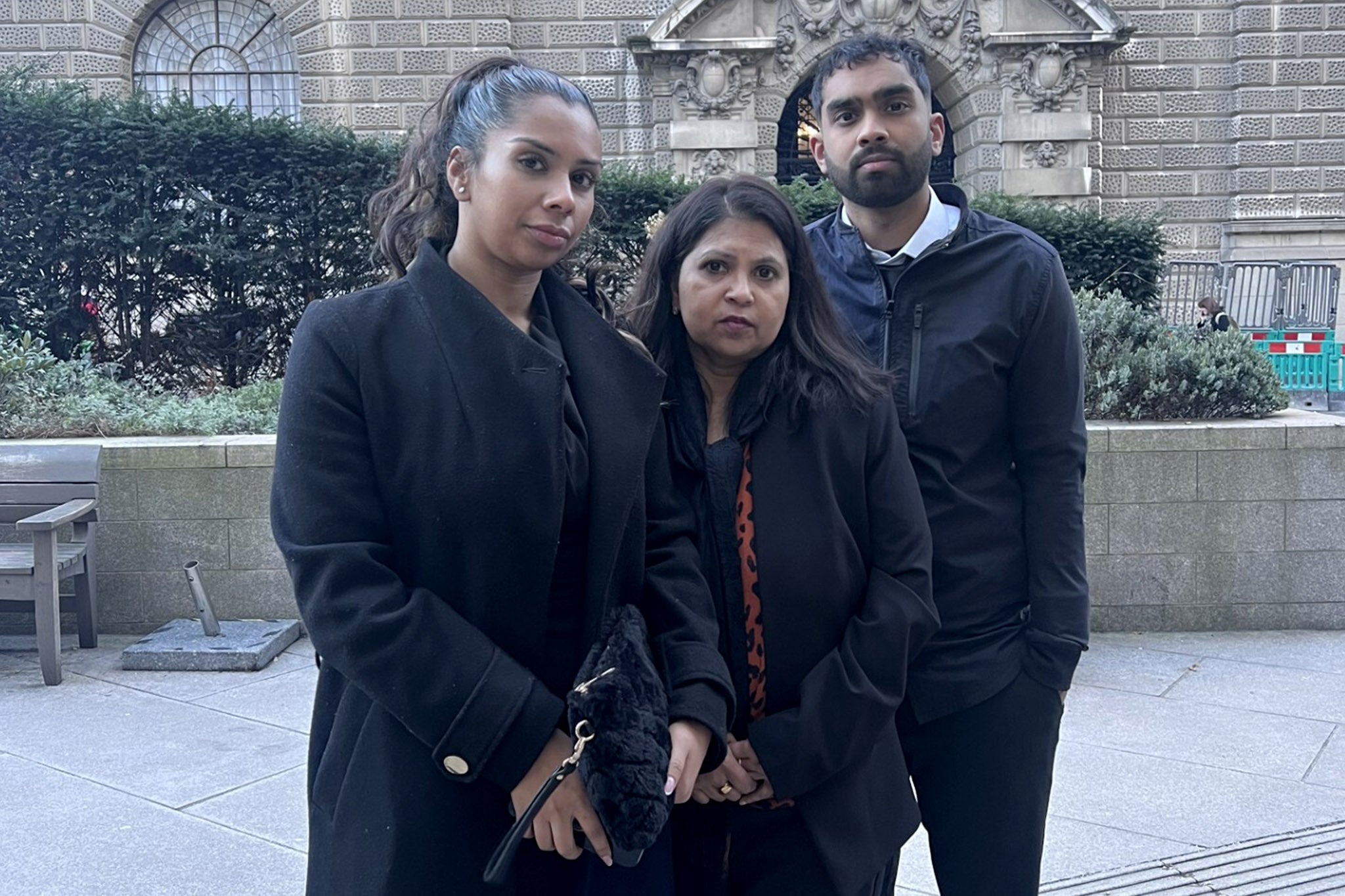 ‘Scarred for life’: Ligi Netto (centre) with her children Jennifer and Stefan