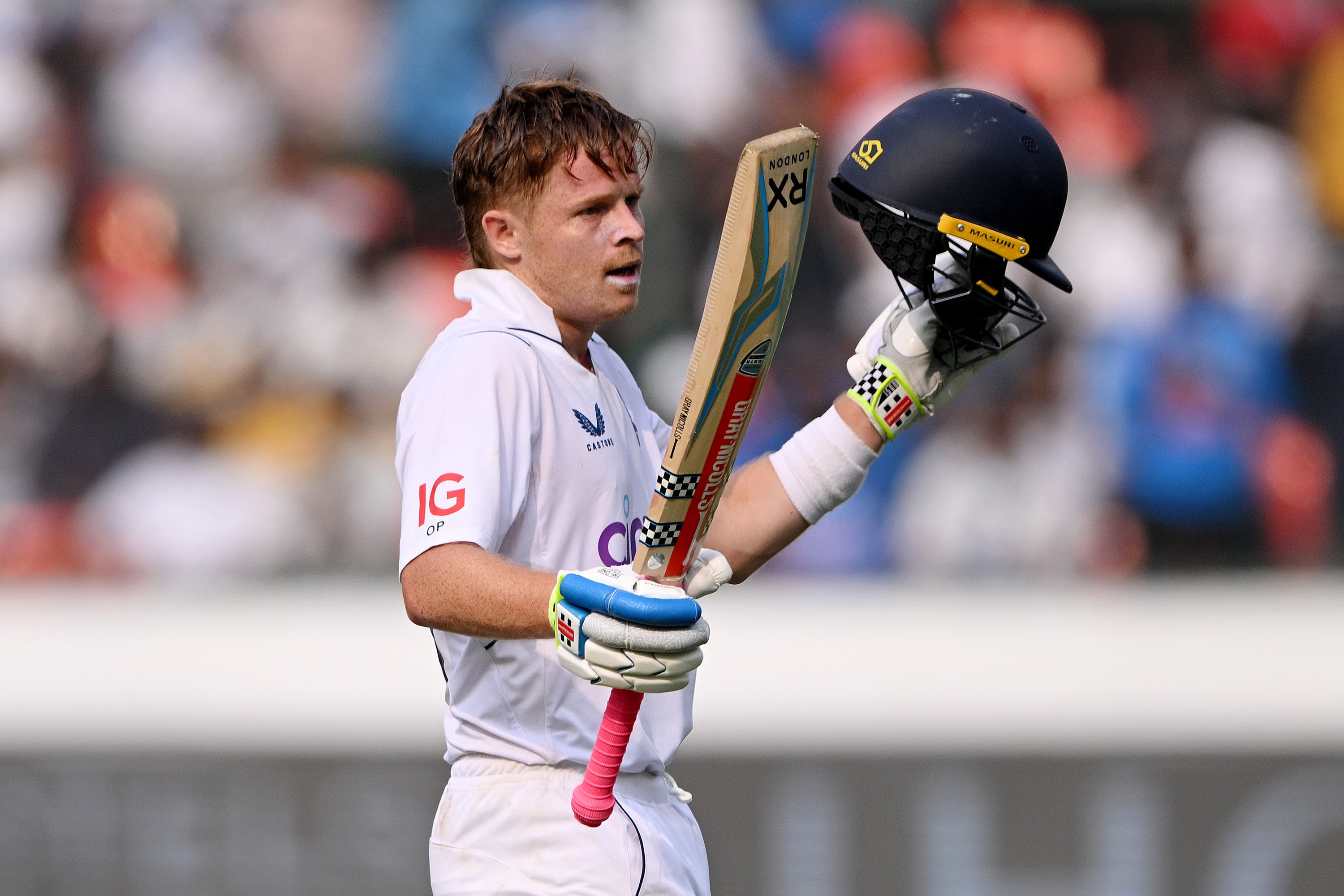 Ollie Pope scored a stunning 196 against India at Hyderabad in the winter