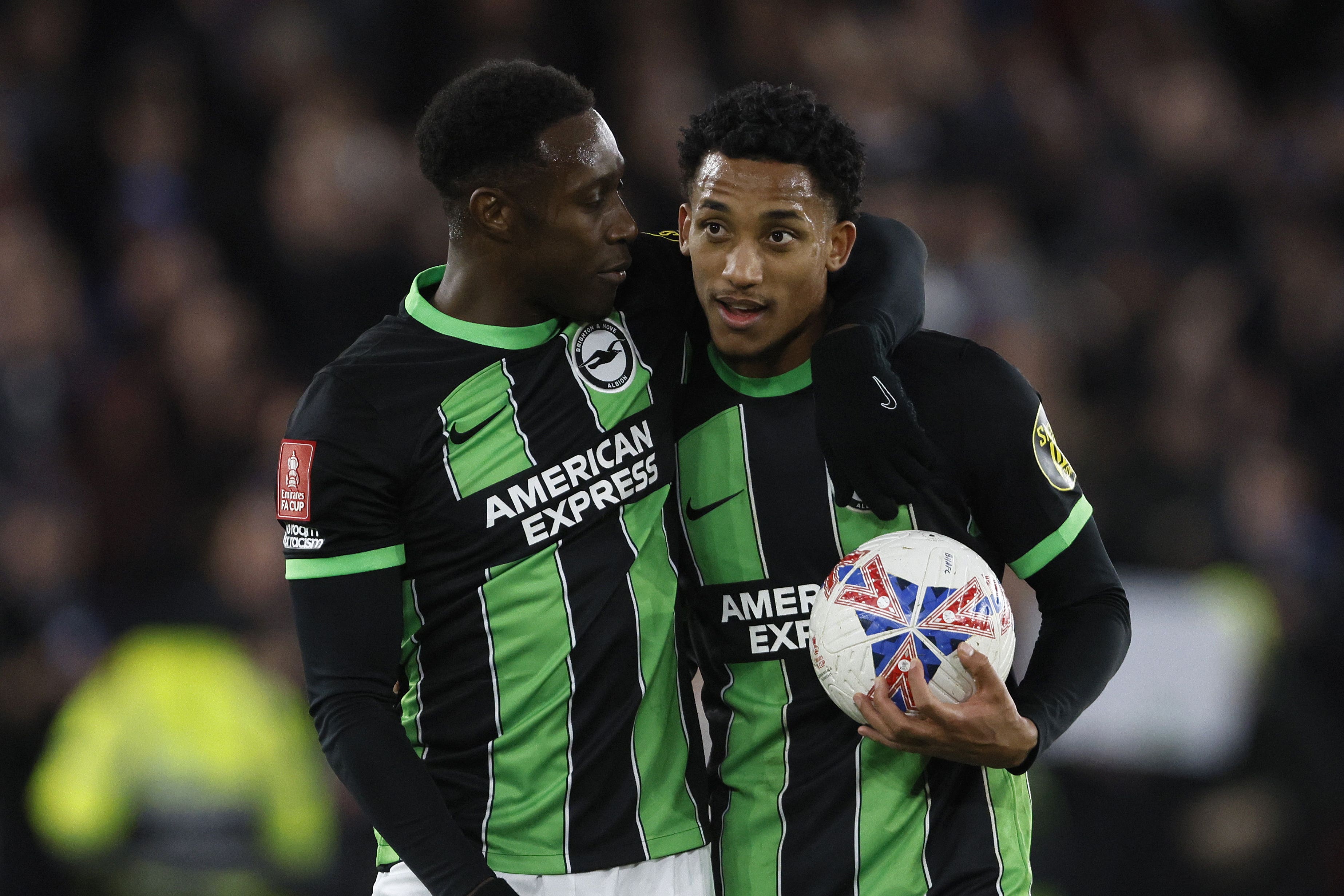 Joao Pedro went home with the match ball (Richard Sellers/PA)