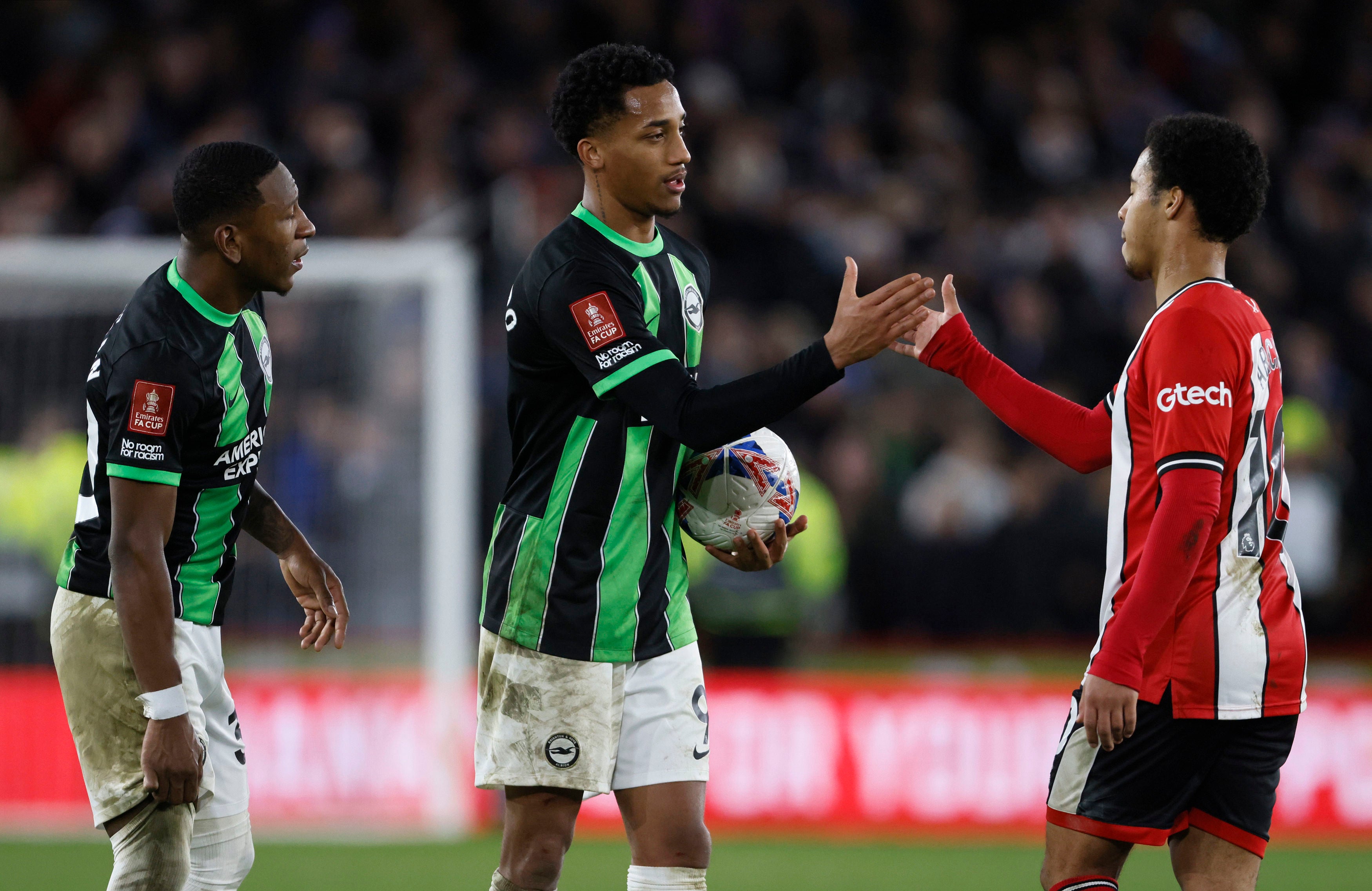 Joao Pedro grabbed a hat-trick for Brighton