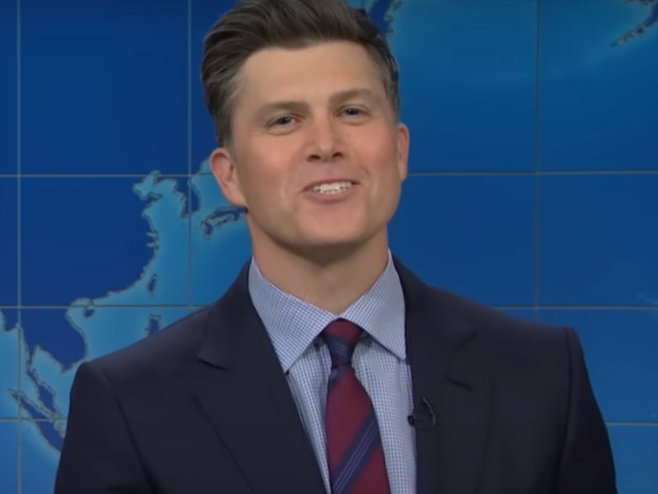 Colin Jost set his sights on Trump on ‘SNL'