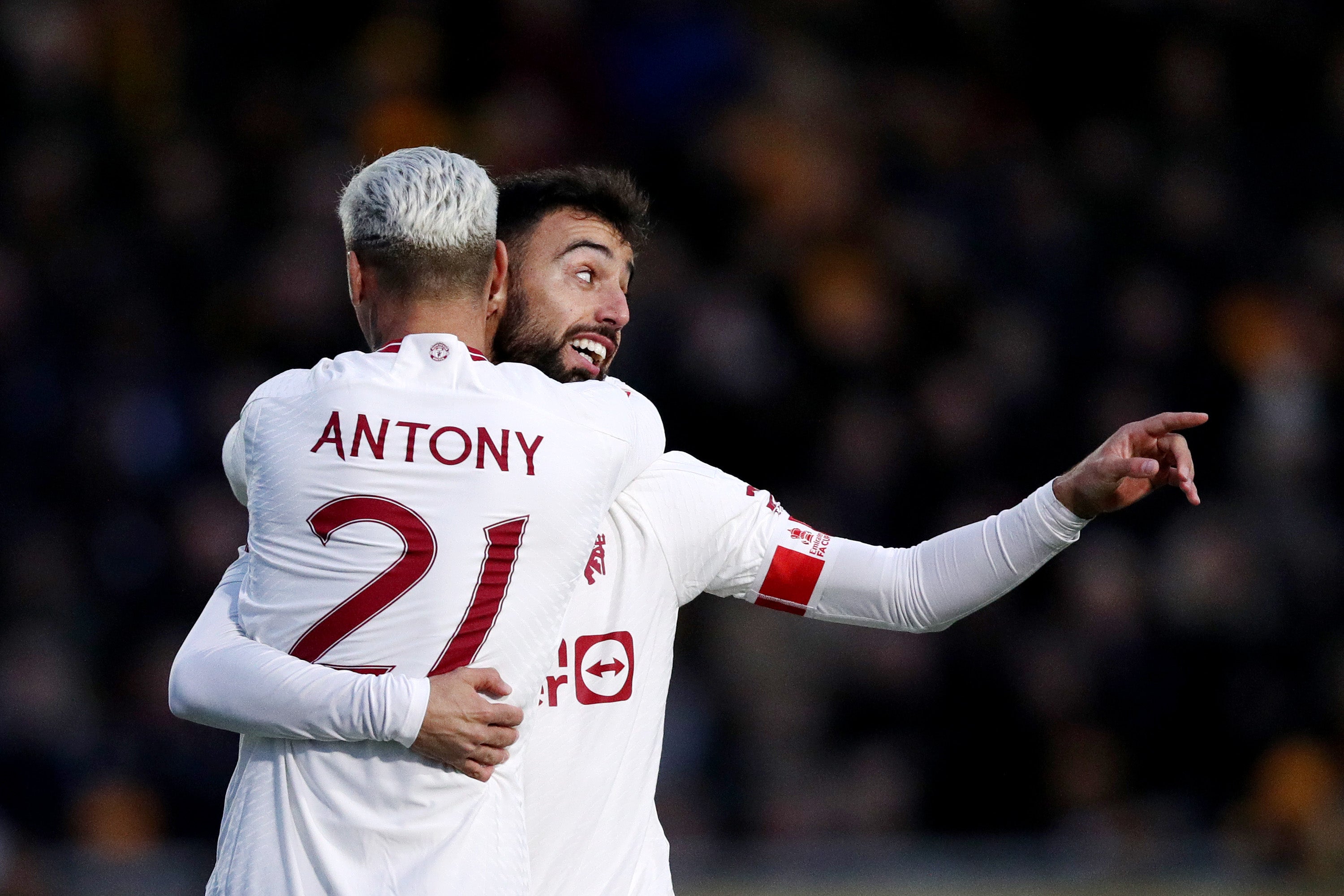 Bruno Fernandes scored United’s opener against Newport County