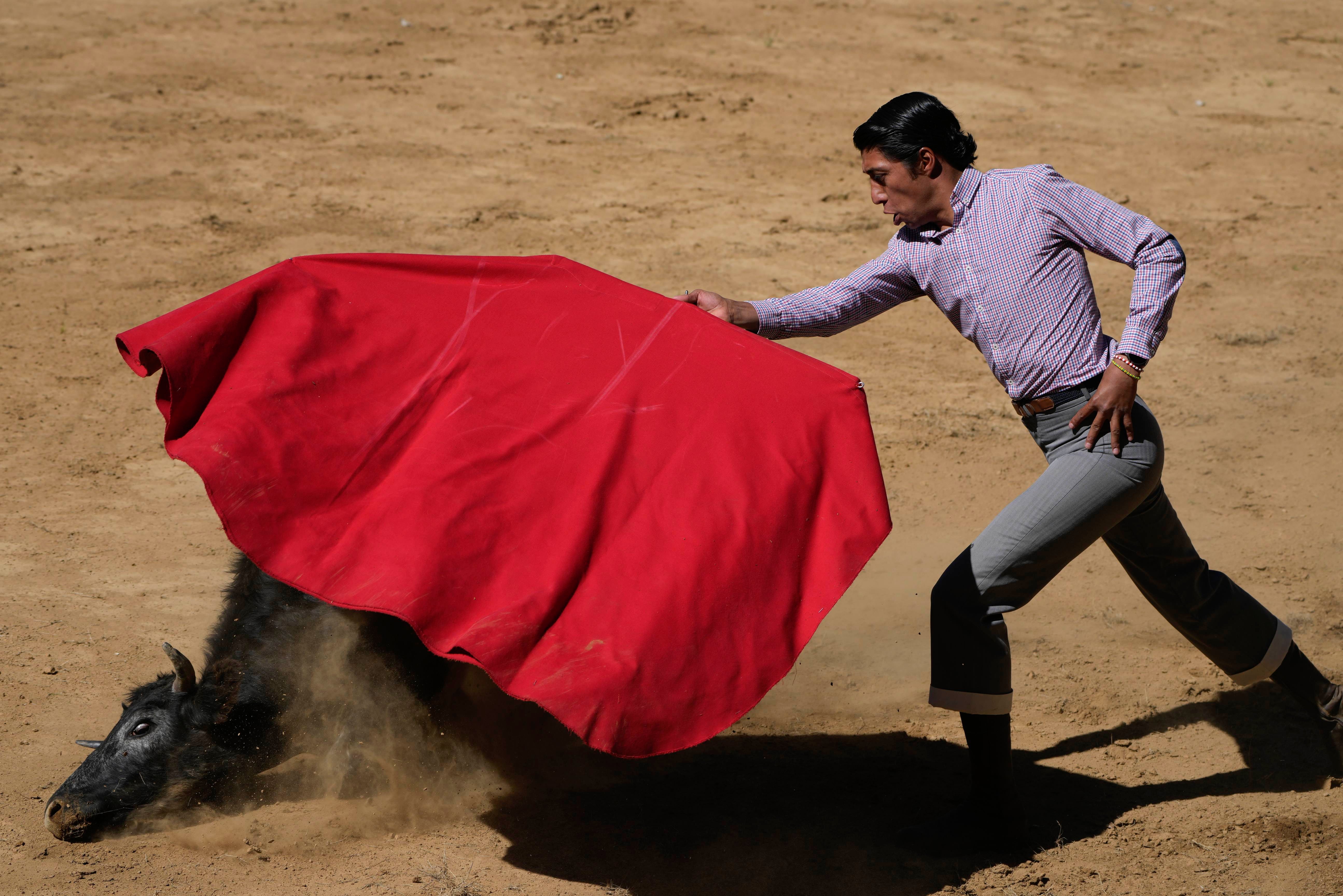 APTOPIX Mexico Bullfighting Workshop