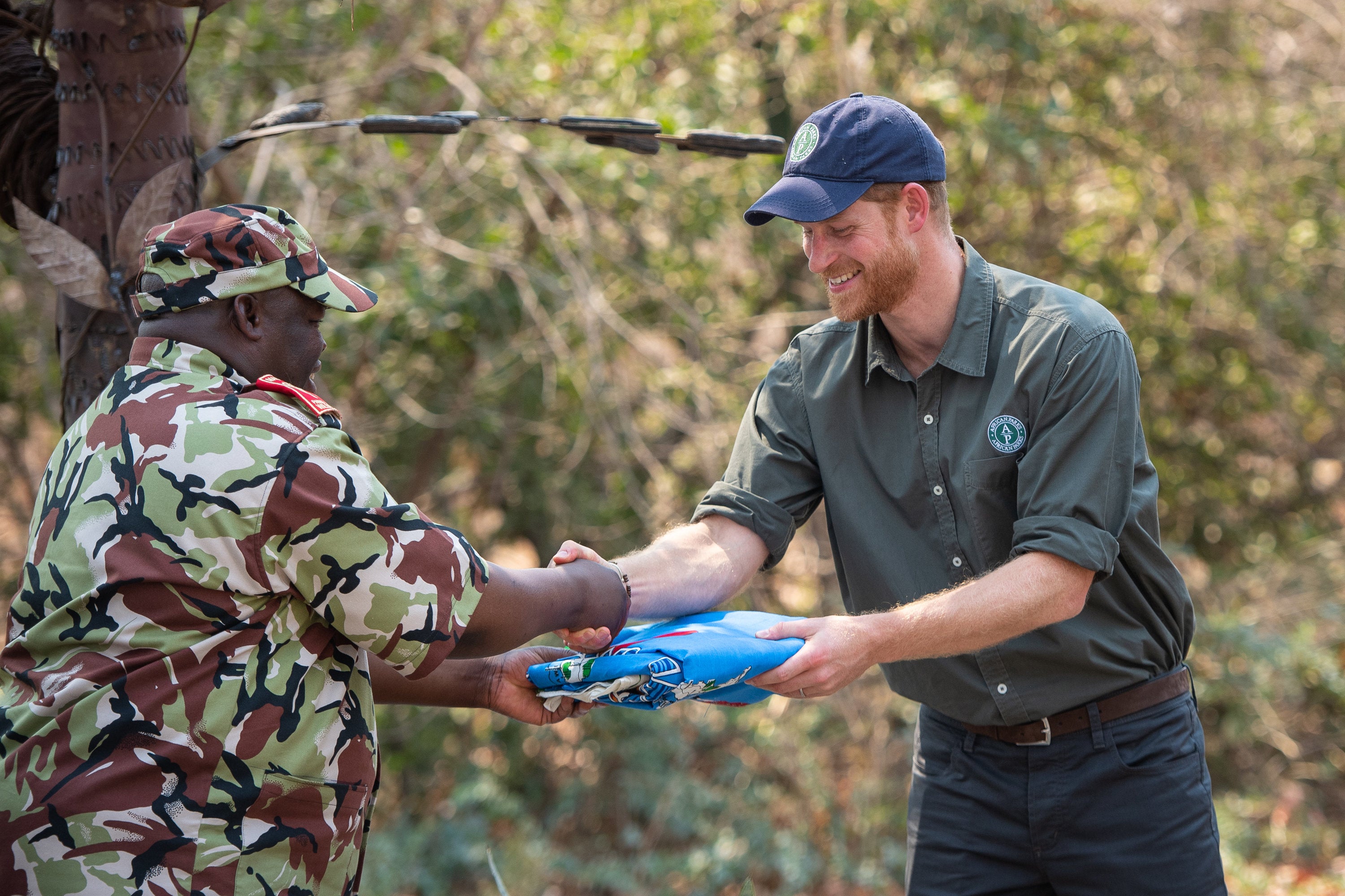 Prince Harry, Duke of Sussex makes a speech as he dedicates Liwonde National Park and the adjoining Mangochi Forest to the Queen's Commonwealth Canopy