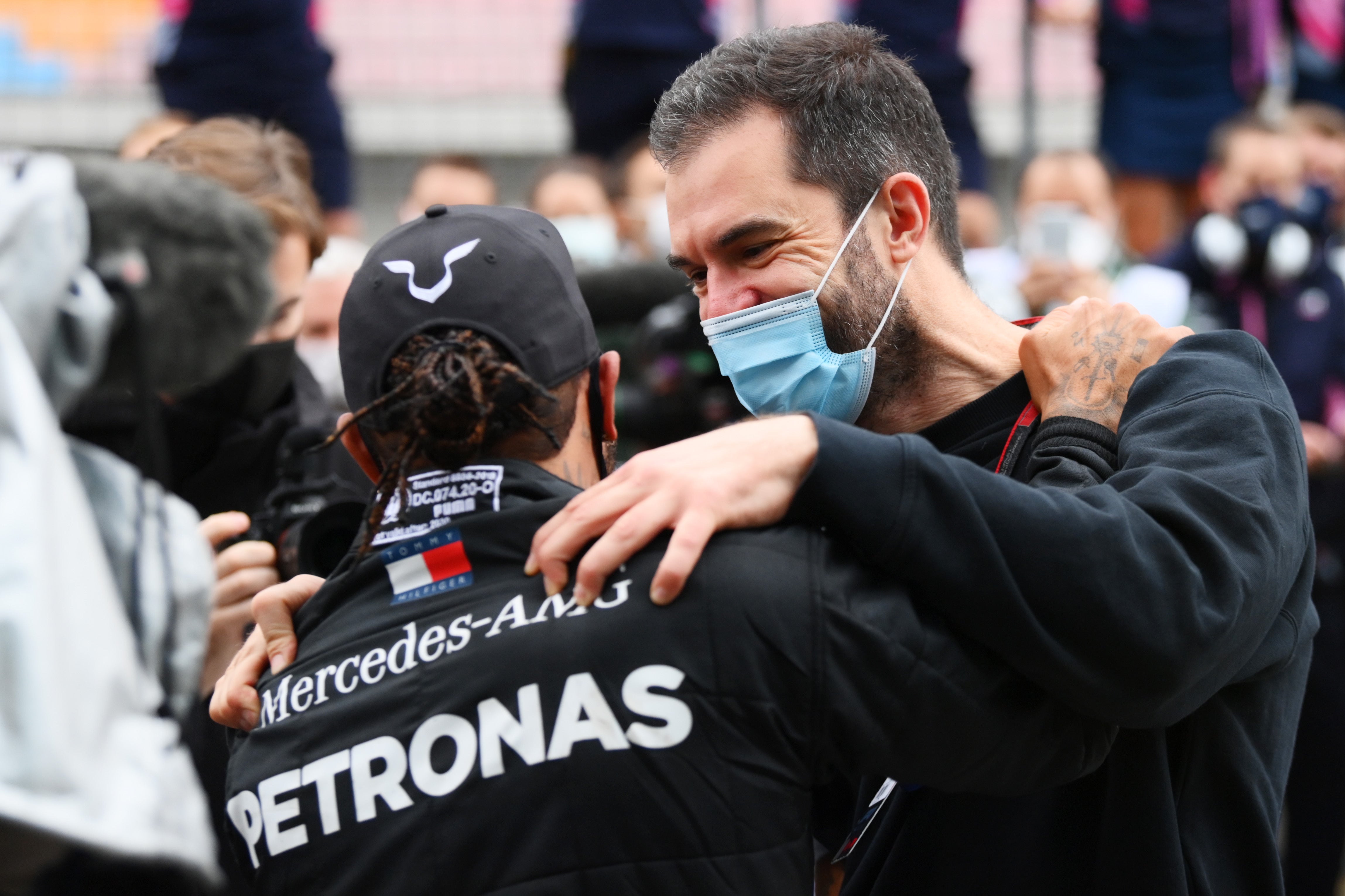 Lewis Hamilton has brought back ‘long term friend’ Marc Hynes (right) to his team for the 2024 season