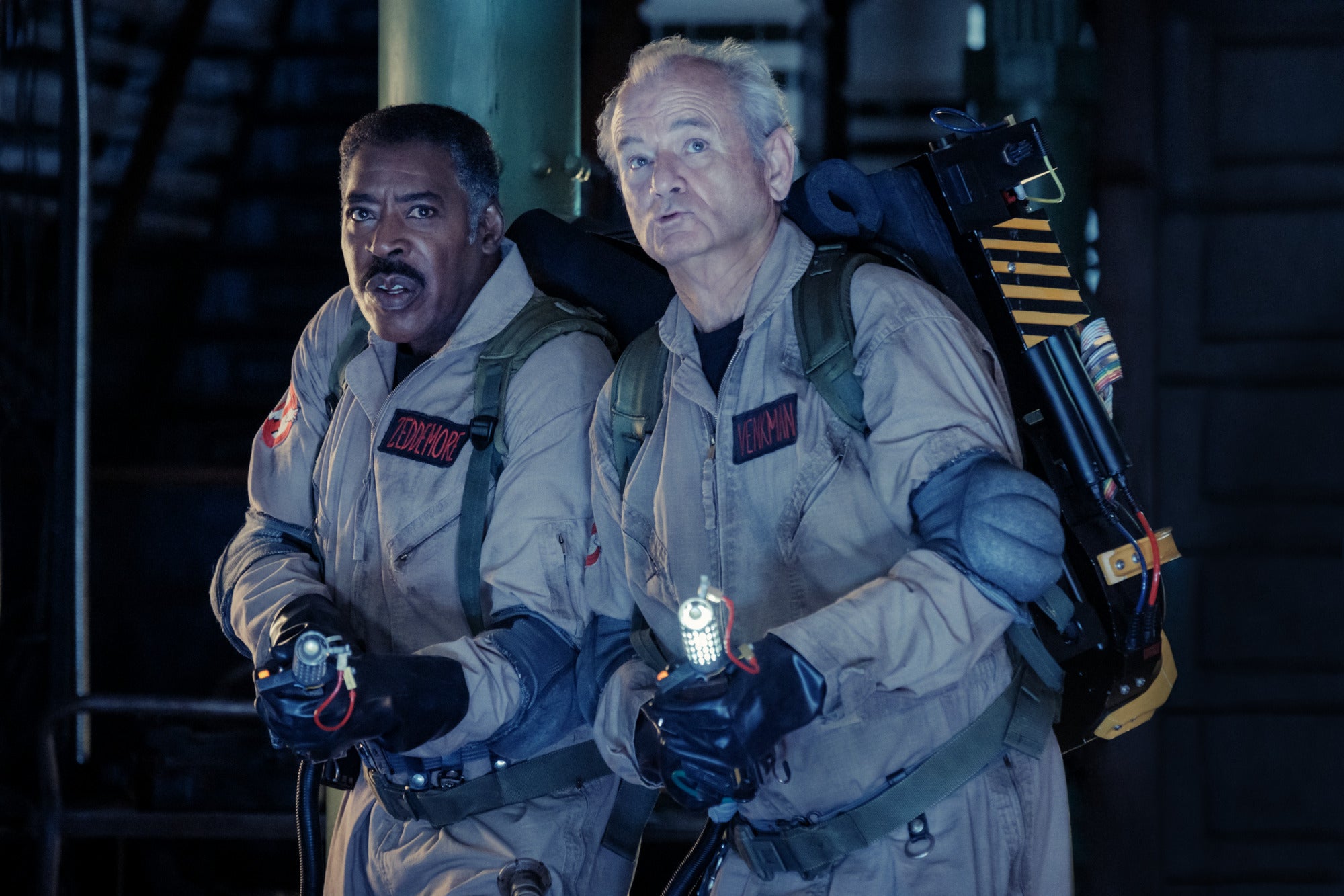 Ernie Hudson as Winston and Bill Murray as Peter in ‘Ghostbusters: Frozen Empire’