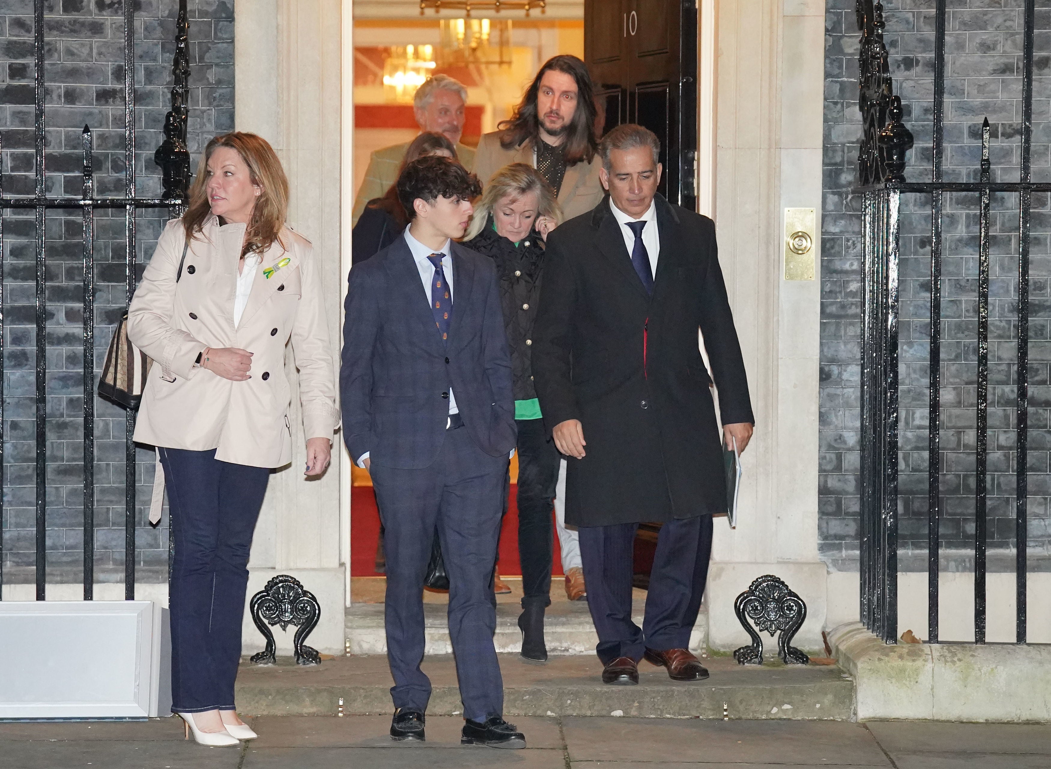 The relatives of Calocane’s families leaving Downing Street