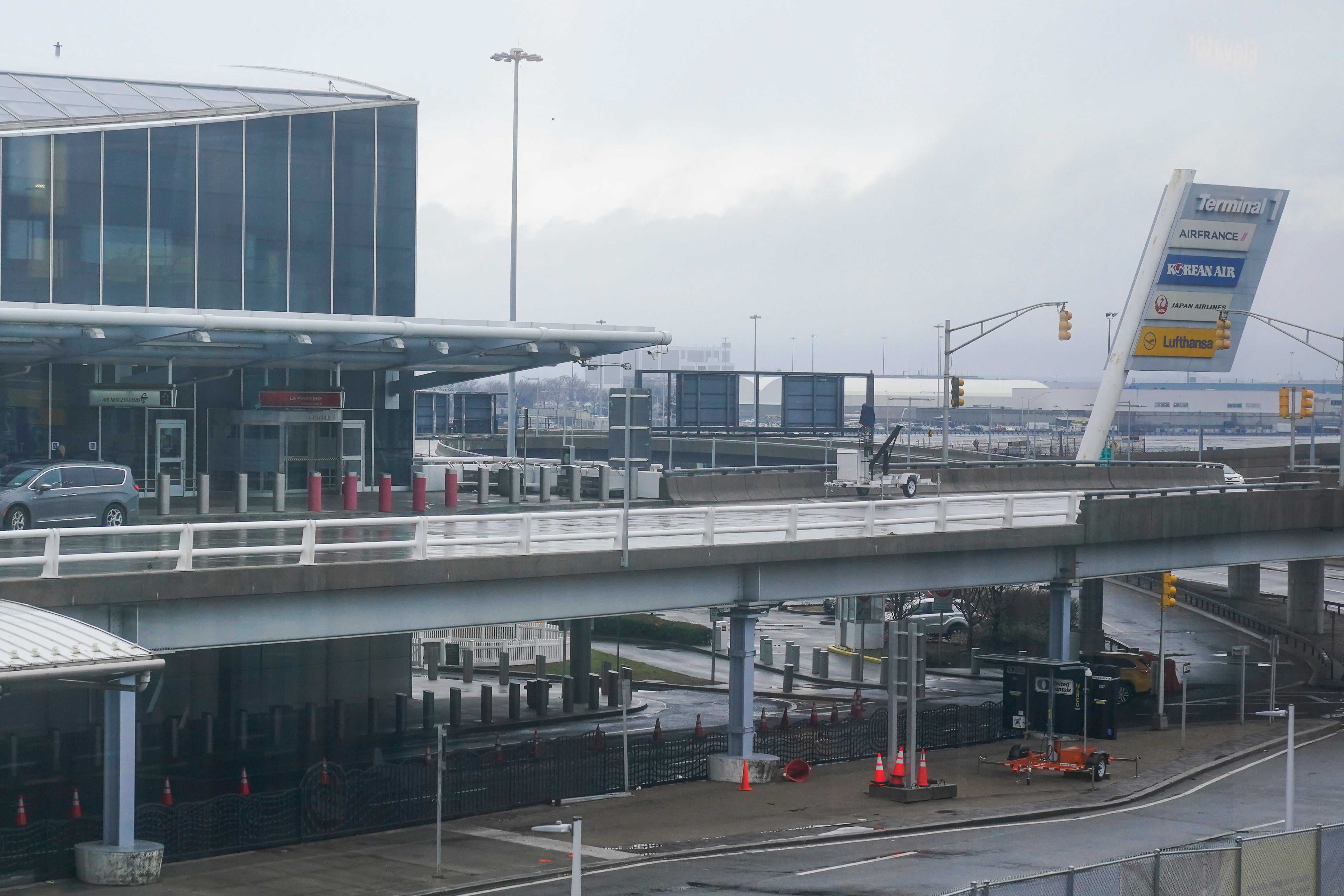 Firefighters arrived around 7 a.m. Wednesday after receiving reports of smoke at the Queens airport