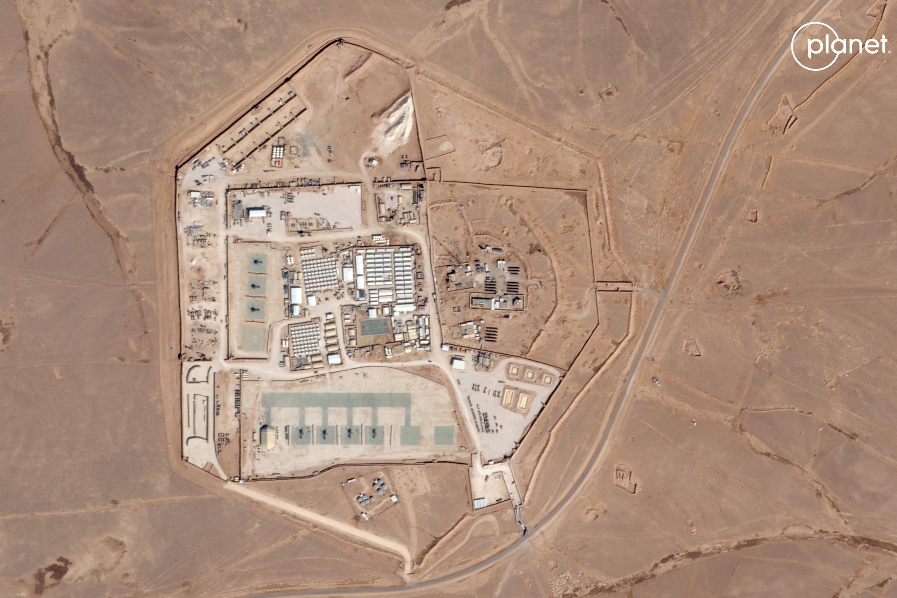 Satellite imagery shows Tower 22 US military base