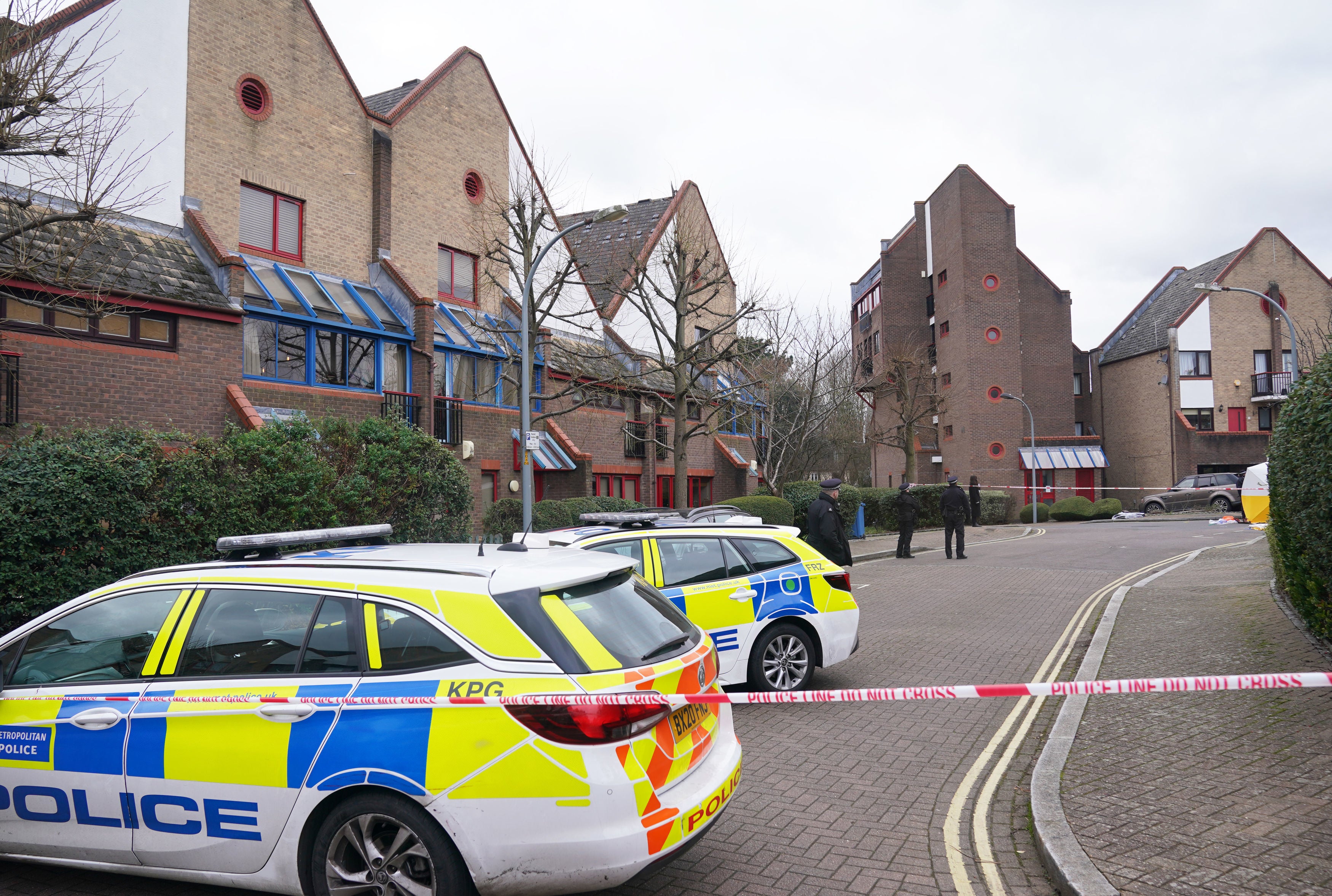 The street remains cordoned off