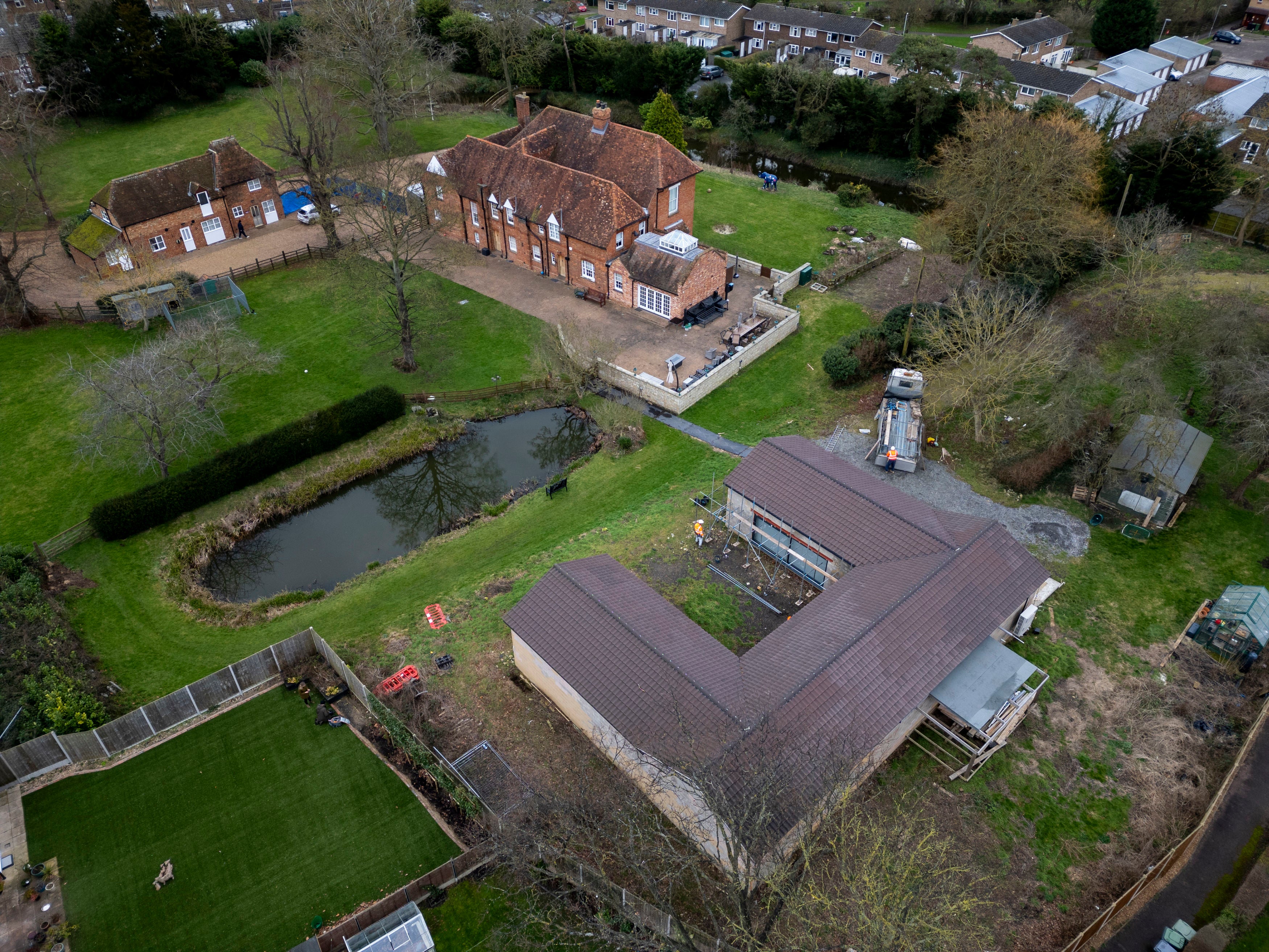 A view of the grounds and home of Ms Ingram-Moore, the daughter of the late Captain Sir Tom Moore