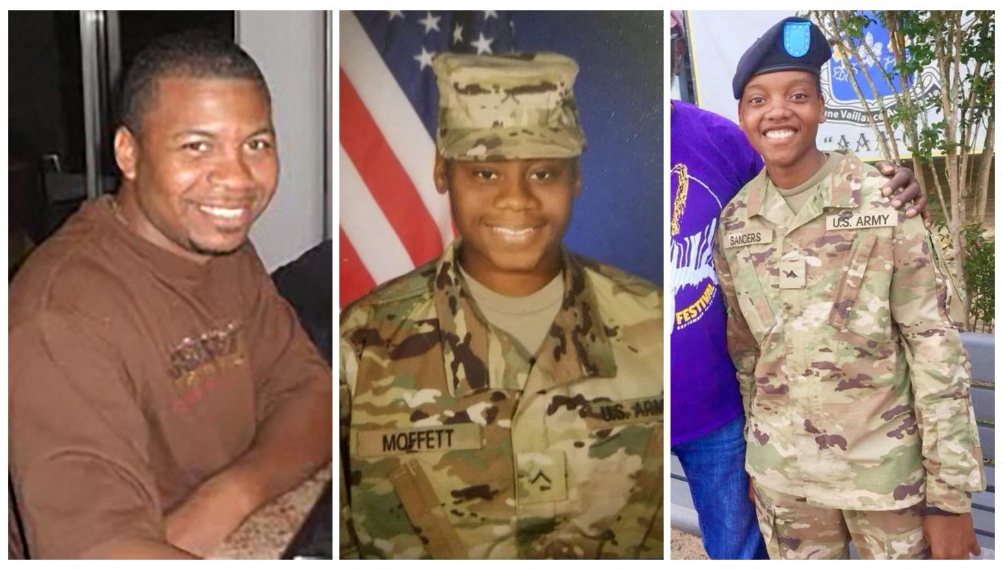 William Rivers, Breonna Moffett and Kennedy Sanders, who were killed in a drone attack on an outpost in northeast Jordan