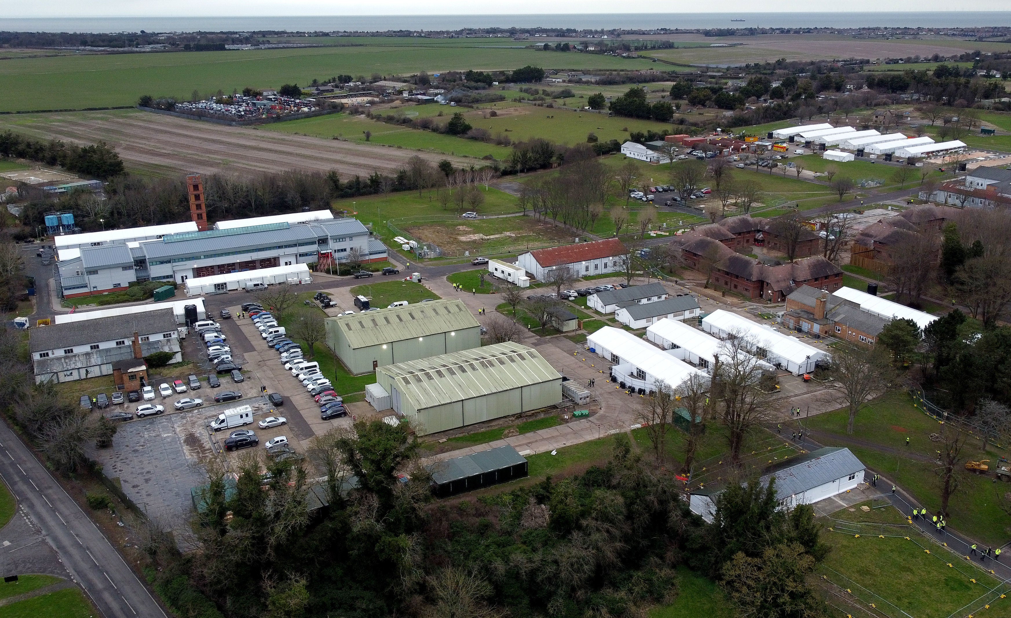 A view of the Manston immigration short-term holding facility