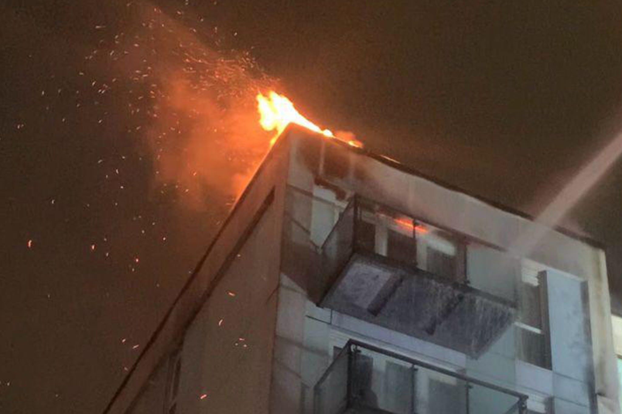 The London Fire Brigade said that half of the external side of the building and all of the roof and four external balconies were damaged by the fire.